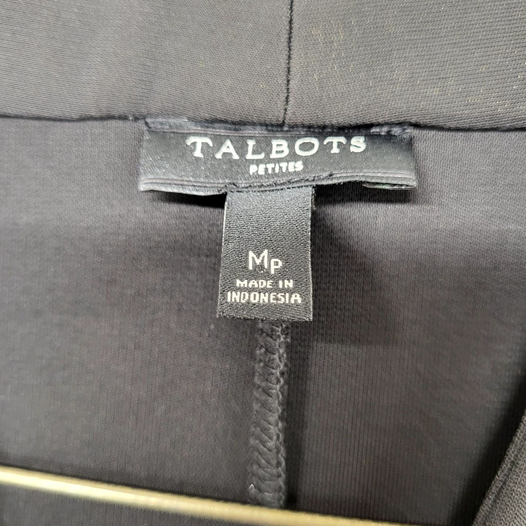 Talbots Talbots Petite Women’s Size Medium P Black Elastic Waist Short Sleeve Office Shirt Size 32" / US 10 / IT 46 - 2 Thumbnail