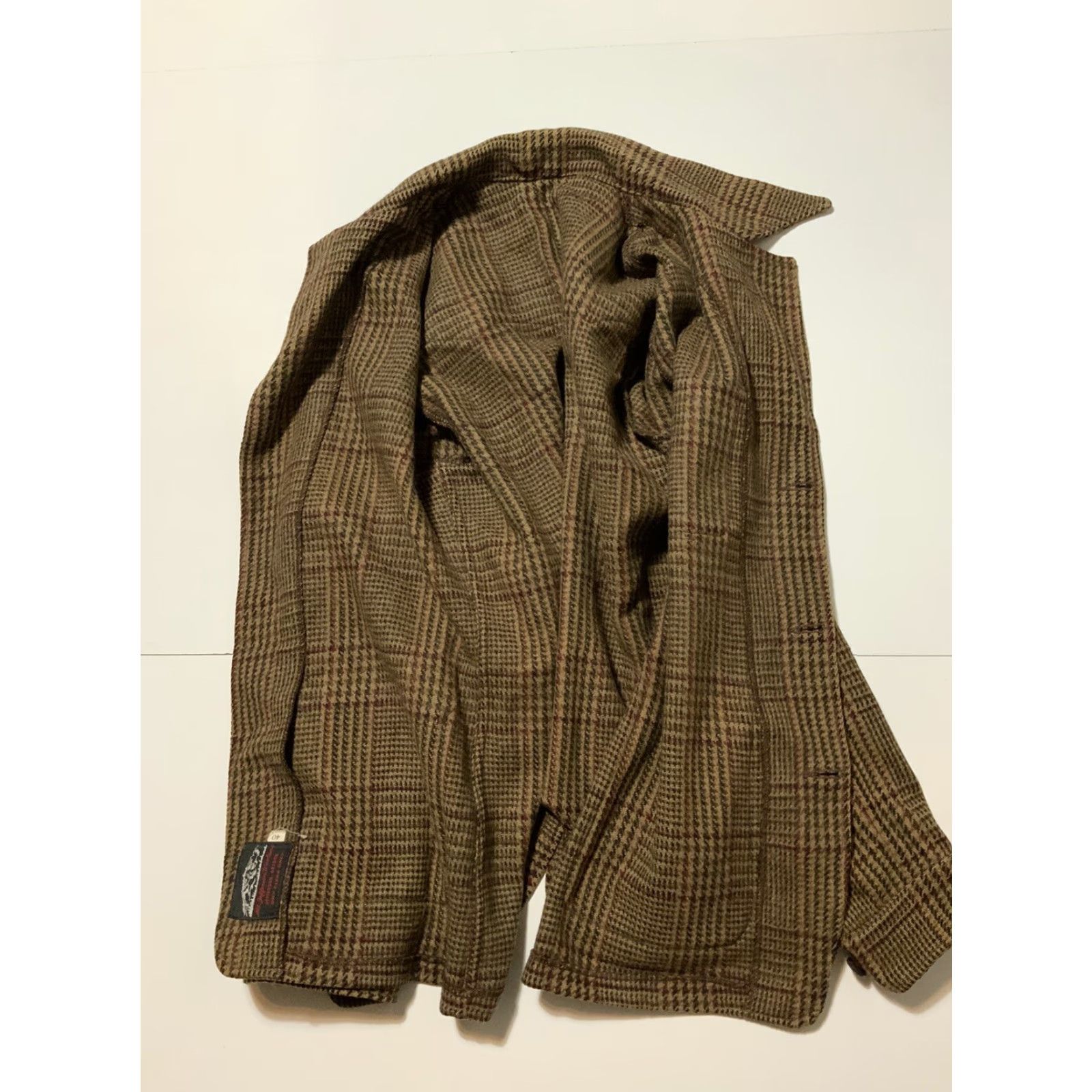 Vintage VINTAGE Mt. Jefferson Woolens Oregon Houndstooth Wool Sportscoat Jacket Sz. 40 Size US XXS / EU 40 - 3 Thumbnail