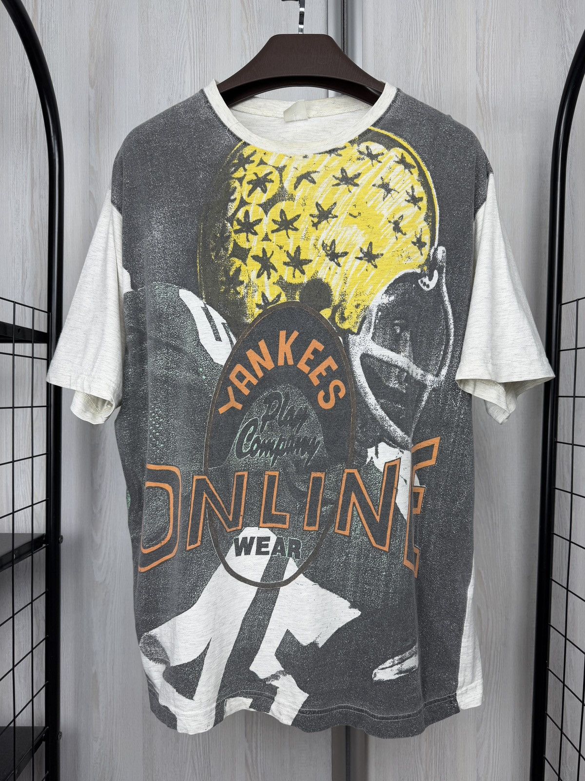 New York Yankees Vintage 90s Yankees Online Wear Play Company Rare tee shirt Size US XL / EU 56 / 4 - 2 Thumbnail