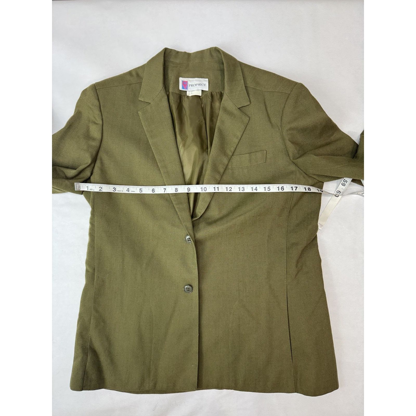 Other Vtg Dark Academia Prophecy Blazer Size 14 Minimalist Linen Size XL / US 12-14 / IT 48-50 - 2 Thumbnail
