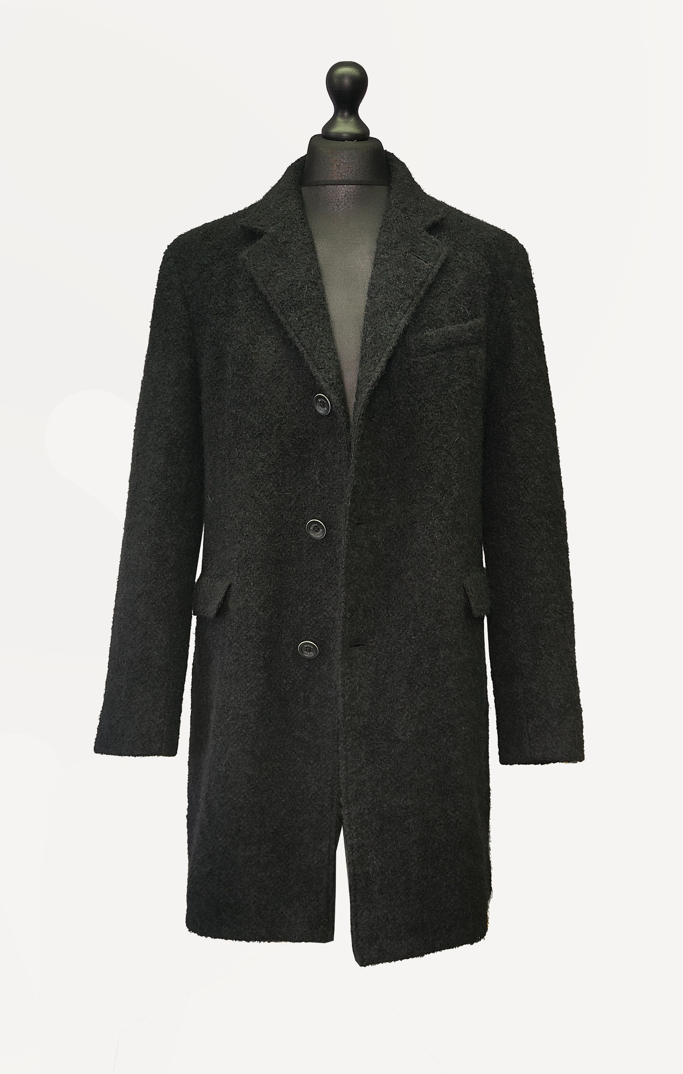Herno HERNO _ WOOL _ MOHAIR _ ALPACA _ PADDED BLACK BEAVER COAT Size US L / EU 52-54 / 3 - 4 Thumbnail