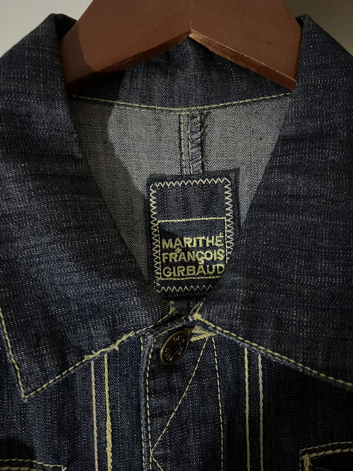 Marithe + Francois Girbaud Vintage 2000s Archive M+FG Cropped Button Up Denim Jacket Size US S / EU 44-46 / 1 - 5 Thumbnail