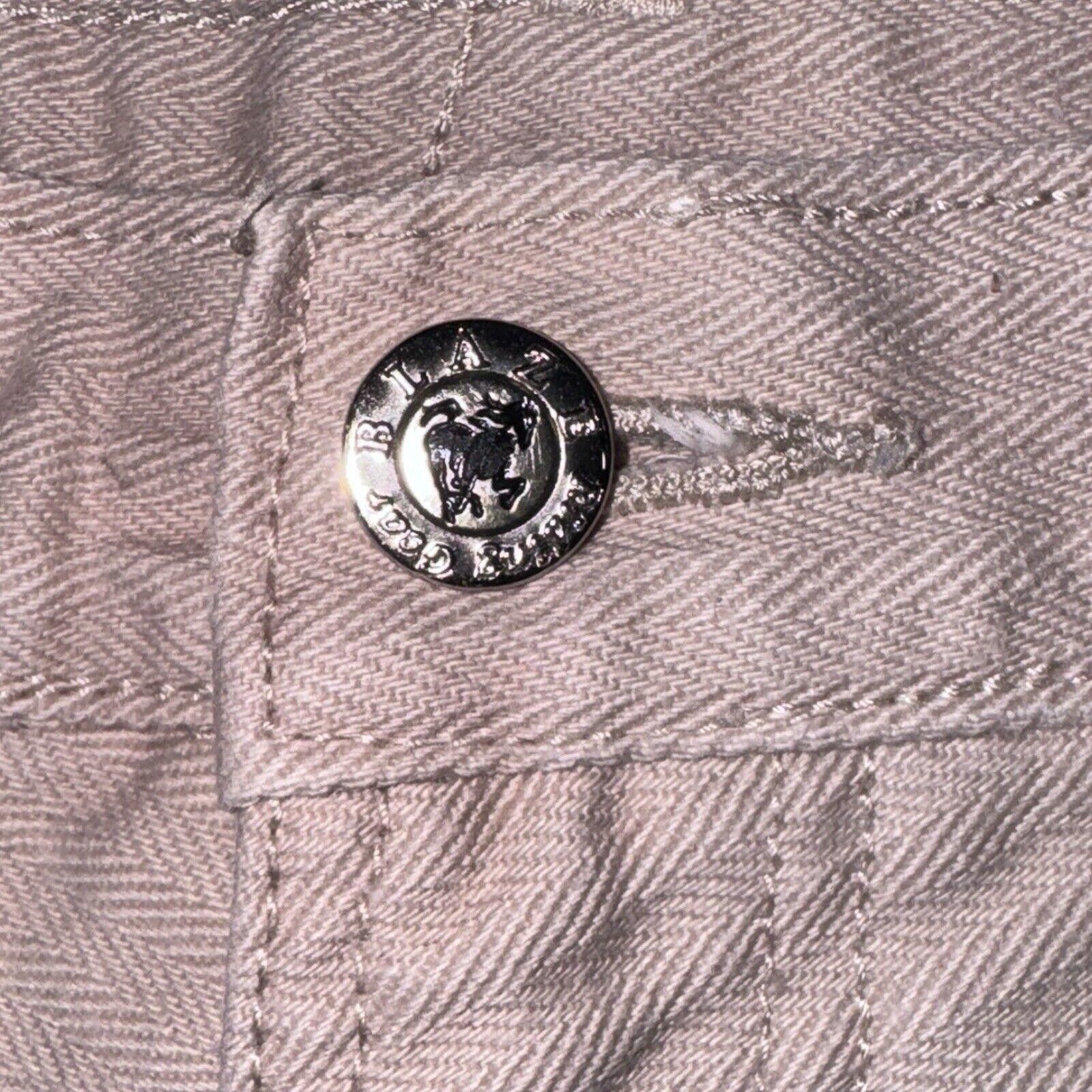 Designer Khaki Denim BAREBACK Blaze High Rise Cuff Off Shorts 13 Jr Size 34" / US 12 / IT 48 - 4 Thumbnail