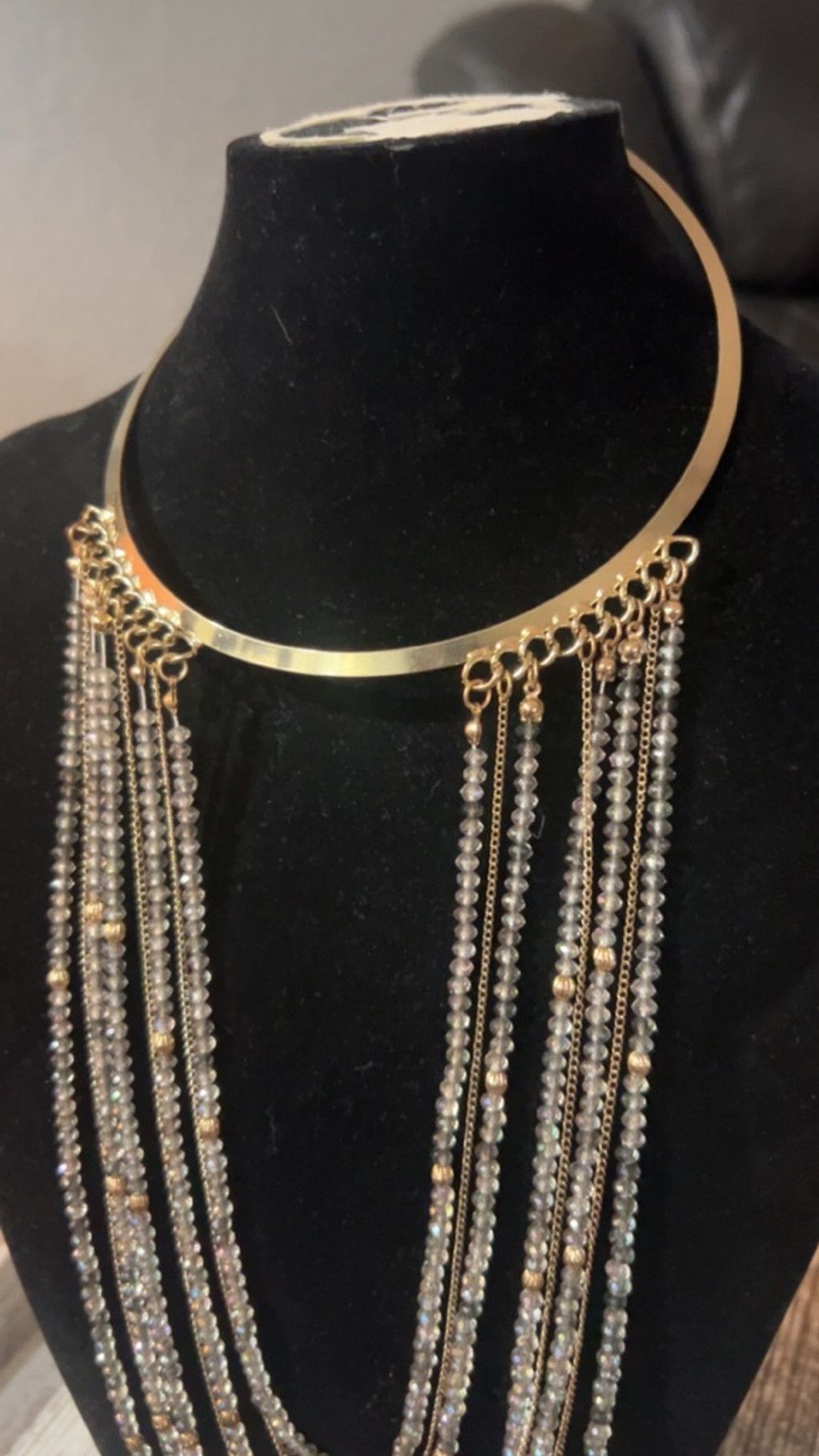 The Unbranded Brand Women's Gold and Gray Beaded Layered Necklace, One Size Size ONE SIZE - 4 Thumbnail