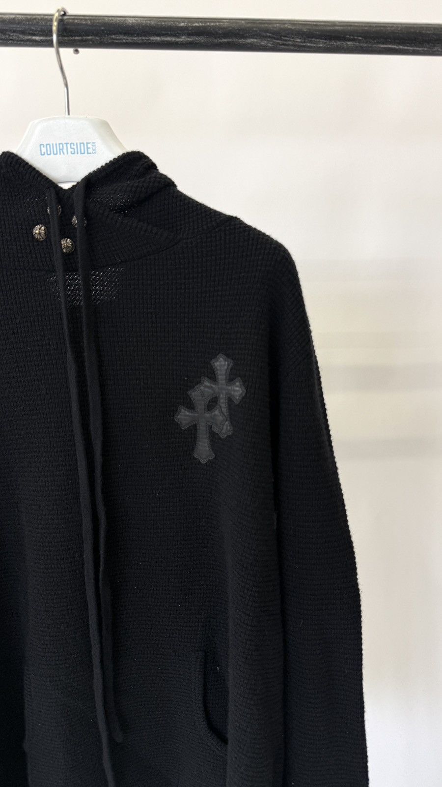 Chrome Hearts Chrome Hearts Cashmere Leather Patch Black Hoodie Size US M / EU 48-50 / 2 - 2 Thumbnail