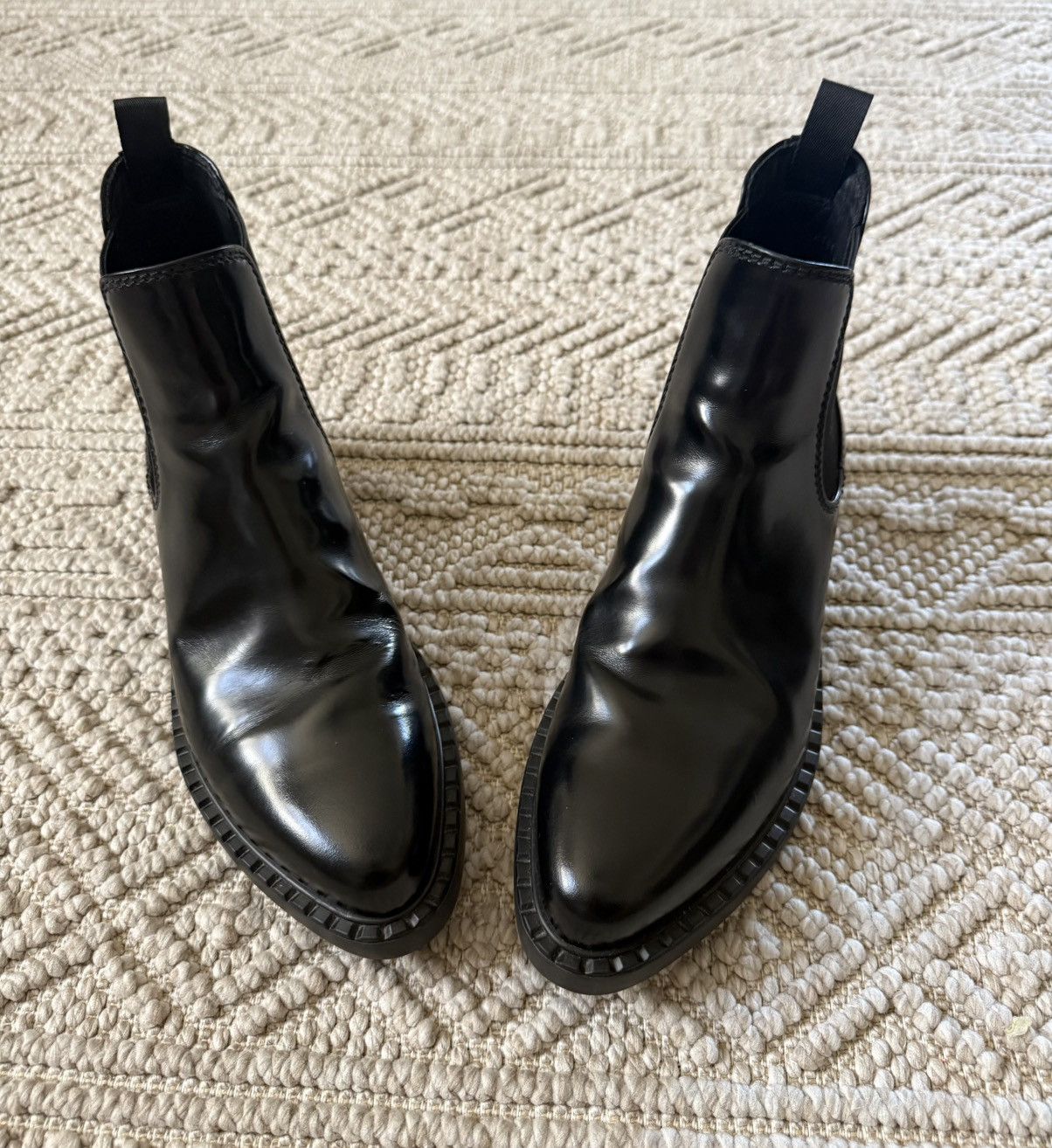 Prada Prada Black Leather Chelsea Boots (2TE176) - Size 8 Size US 8 / EU 41 - 5 Thumbnail