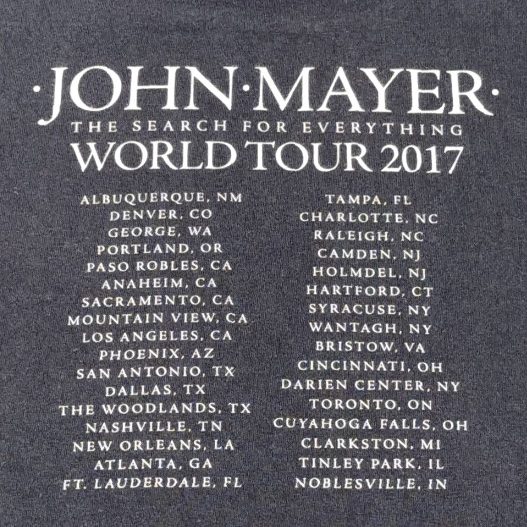 AAA John Mayer Shirt Adult SMALL Black Search For Everything Tour Band Music Rock Shirt Size US S / EU 44-46 / 1 - 4 Thumbnail