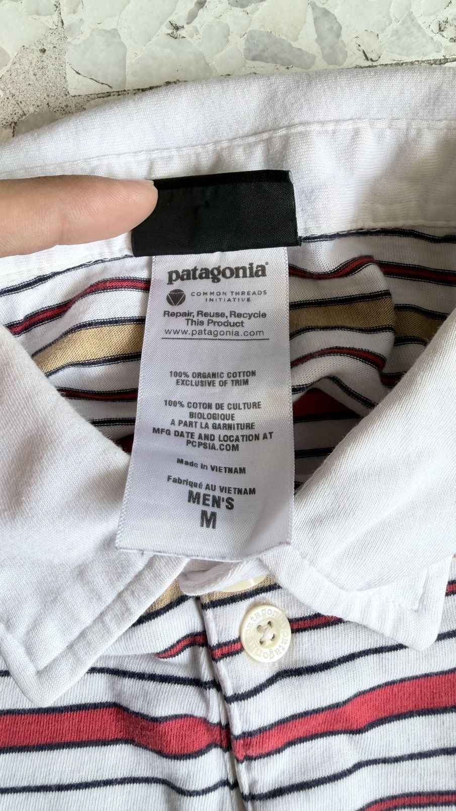 Patagonia Vintage Patagonia Organic Cotton Striped Polo Shirt Size US M / EU 48-50 / 2 - 4 Thumbnail