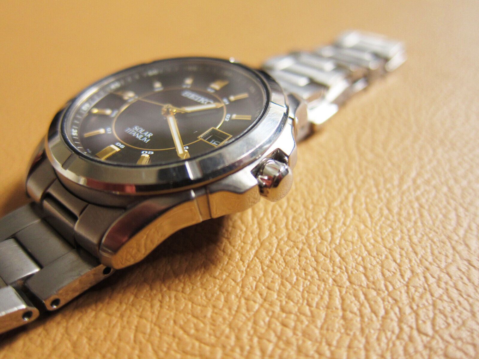 Seiko SEIKO V145-0AX0 Solar Titanium Men's Watch Black Dial (JDM) Size ONE SIZE - 7 Thumbnail