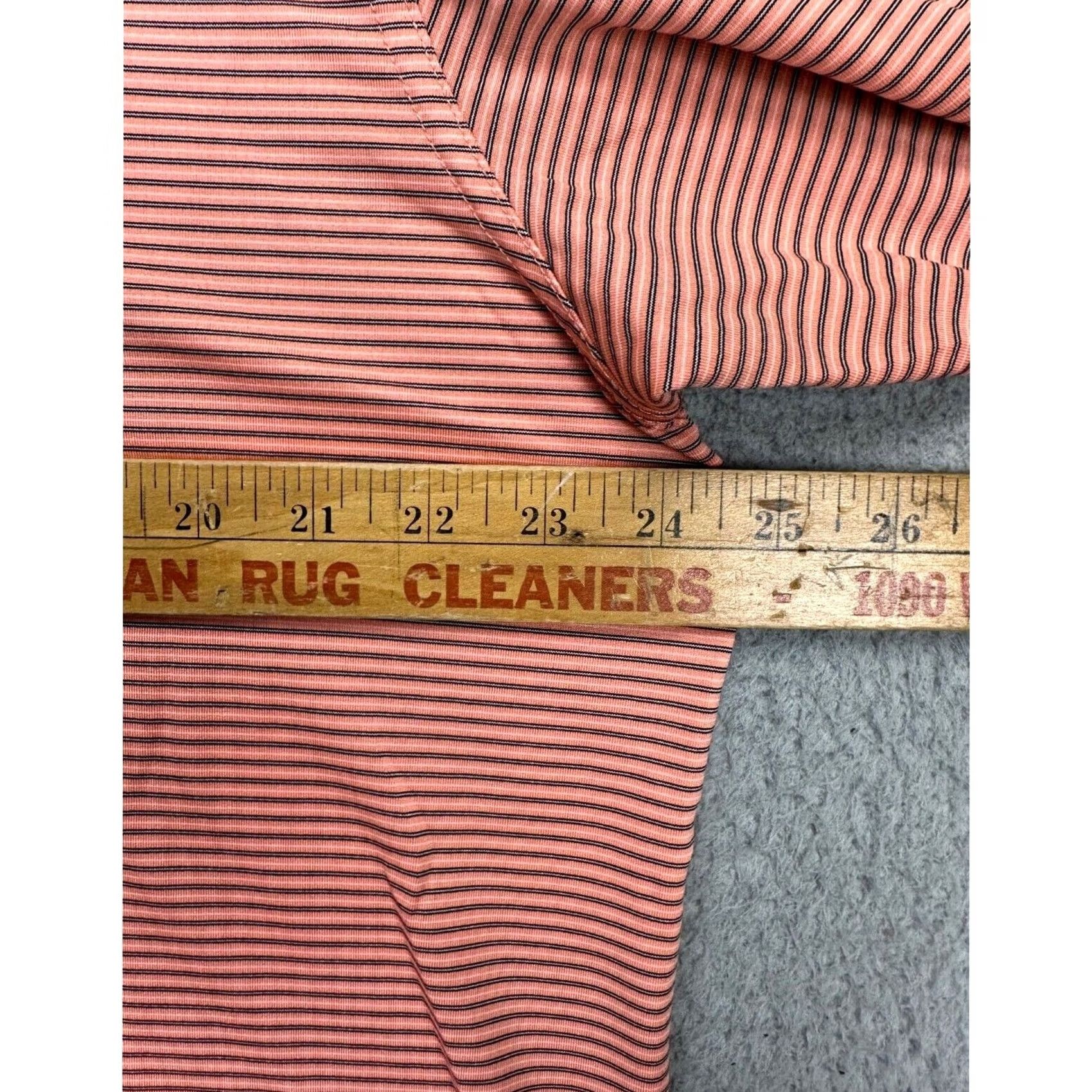 Vintage Greg Norman Golf Polo Shirt Mens XL Play Dry Peach Striped Shark Athletic Rugby Size US XL / EU 56 / 4 - 7 Thumbnail