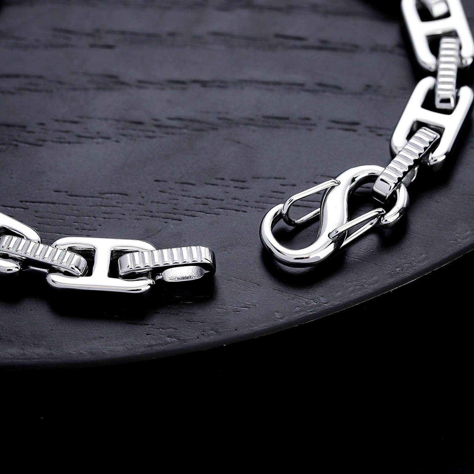 Jewelry Silver Link Chain Bracelet, Chunky Chain Bracelet Size ONE SIZE - 4 Thumbnail