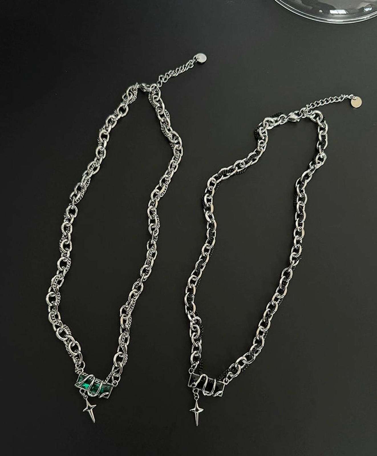 Japanese Brand Silver Chain Men's Necklace with Cross Pendant Size ONE SIZE - 4 Thumbnail