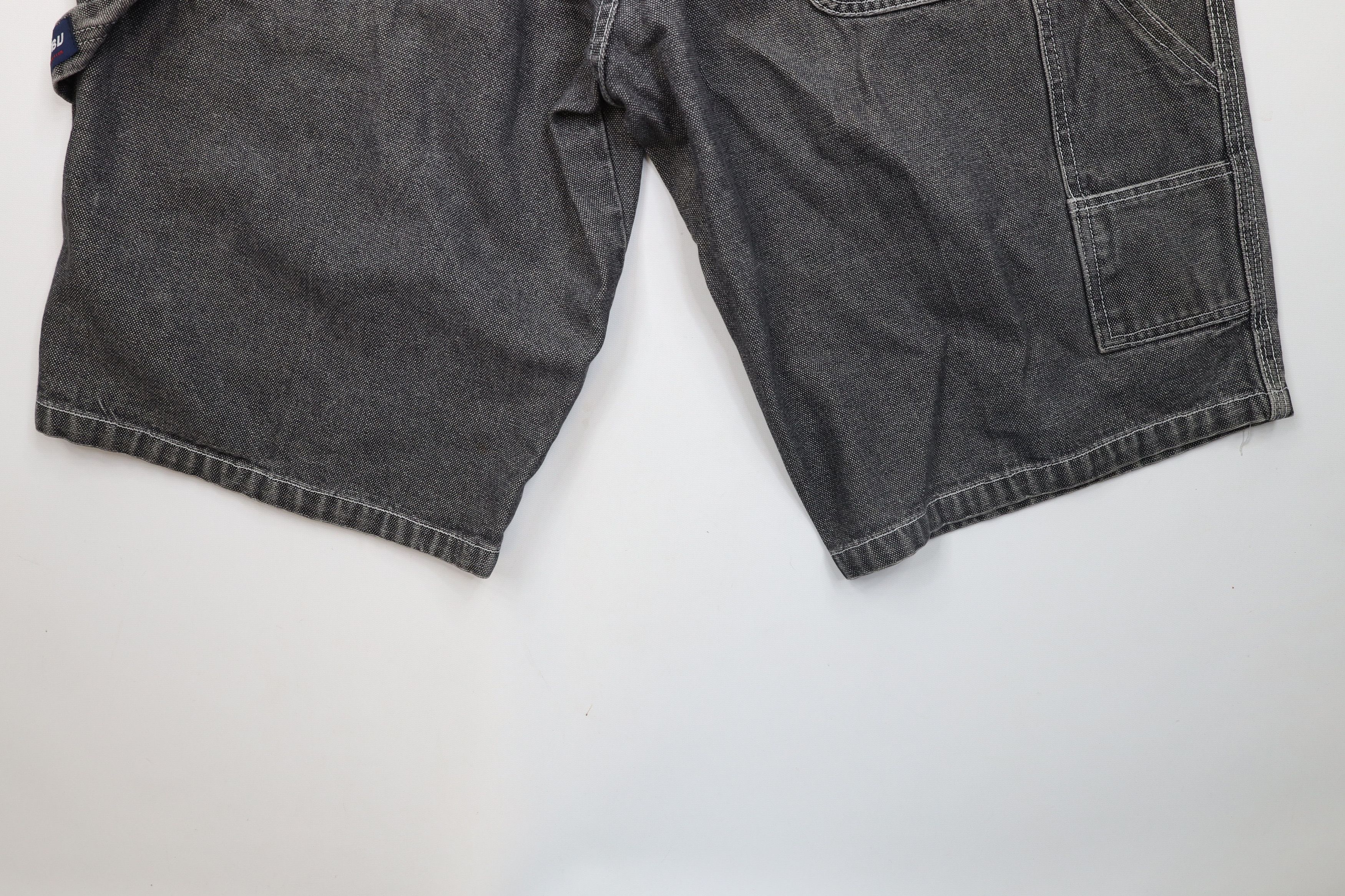Fubu × Vintage Vintage 90s Fubu Spell Out Baggy Hip Hop Denim Jean Shorts Size US 42 / EU 58 - 13 Thumbnail