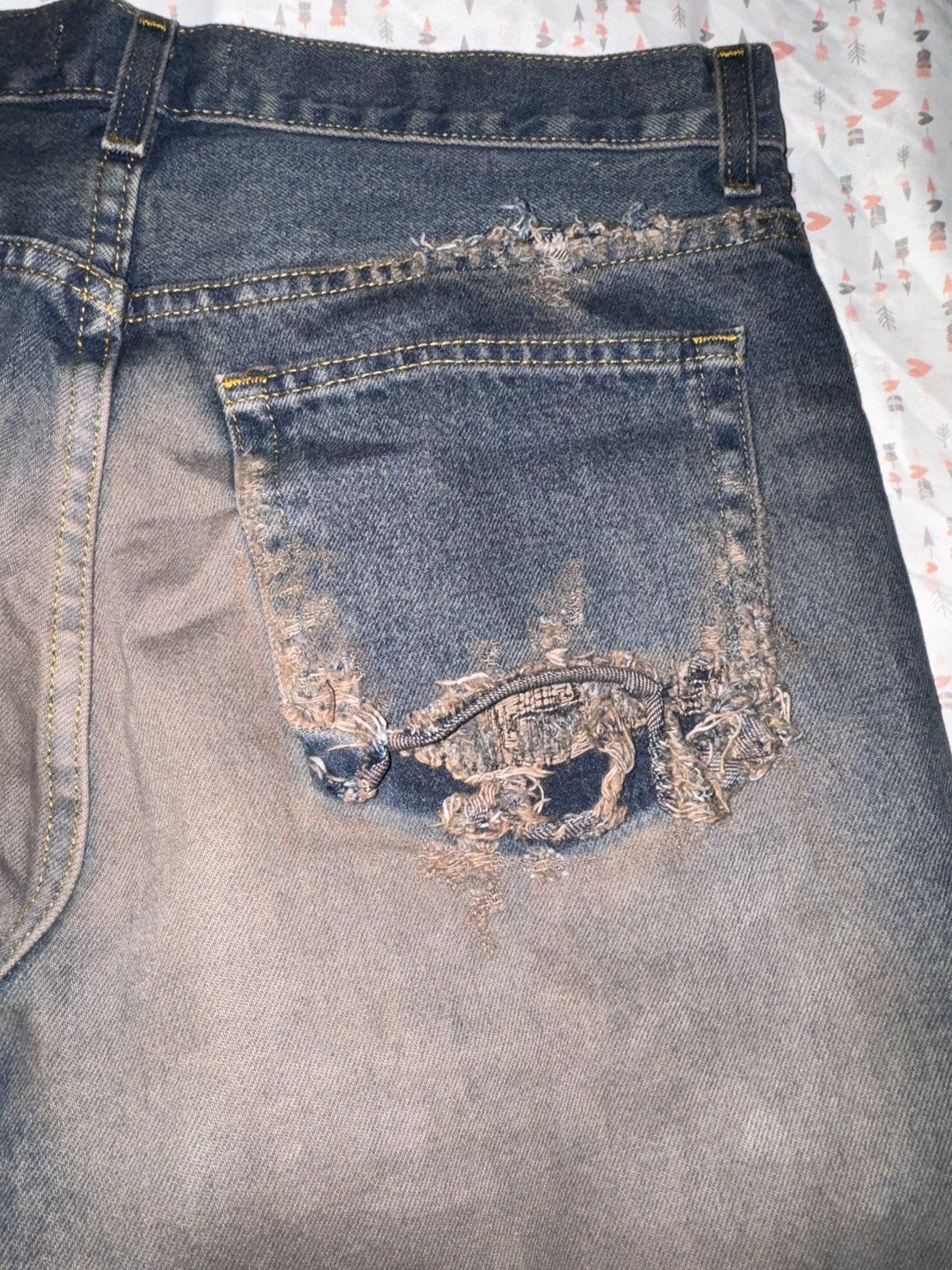 If Six Was Nine Stitches 1of1 Mud/Rust Jeans Size US 32 / EU 48 - 11 Thumbnail
