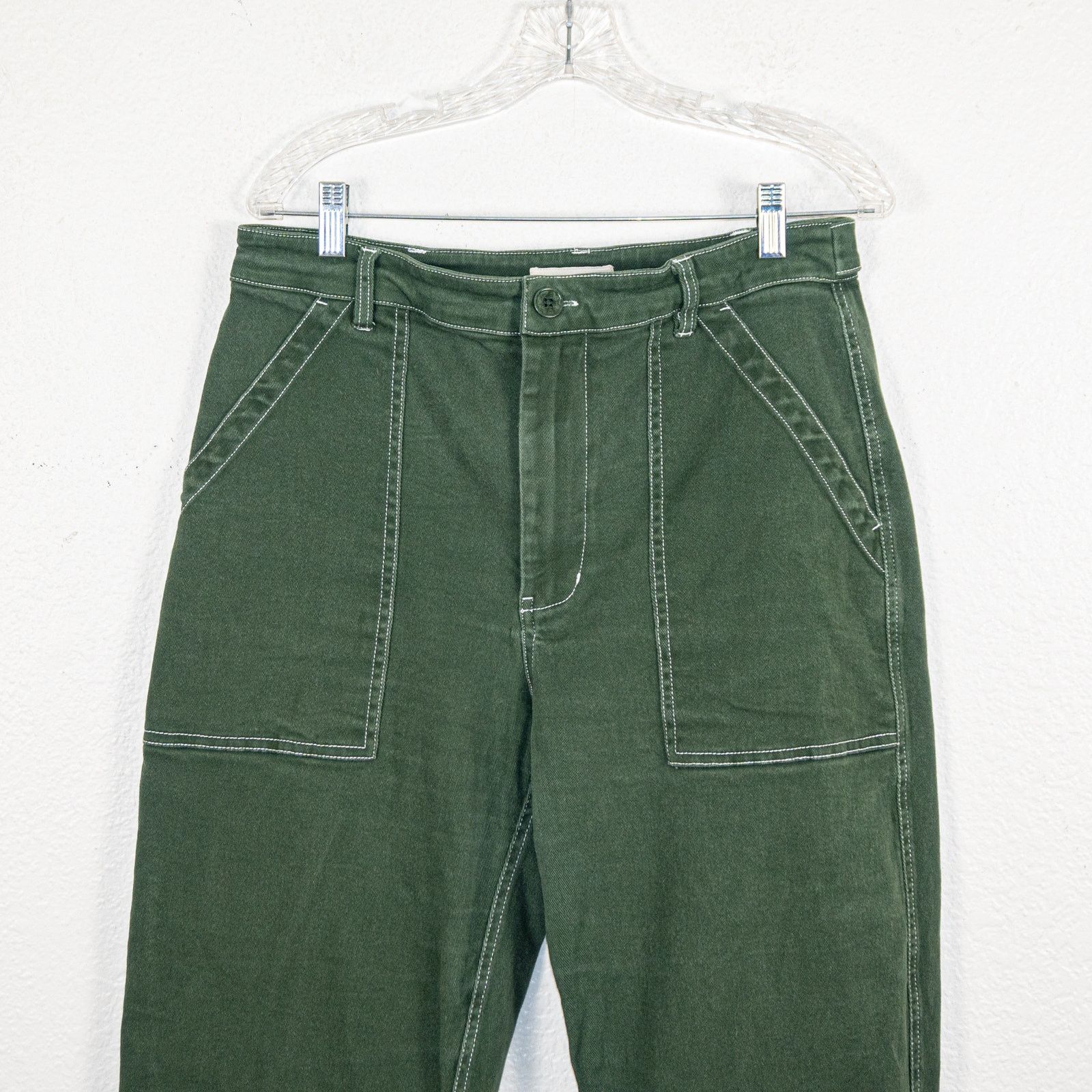 P&Co P&Co Service Fatigue Pants in Green Cotton Twill Size 14 L28 Size 32" / US 10 / IT 46 - 4 Thumbnail