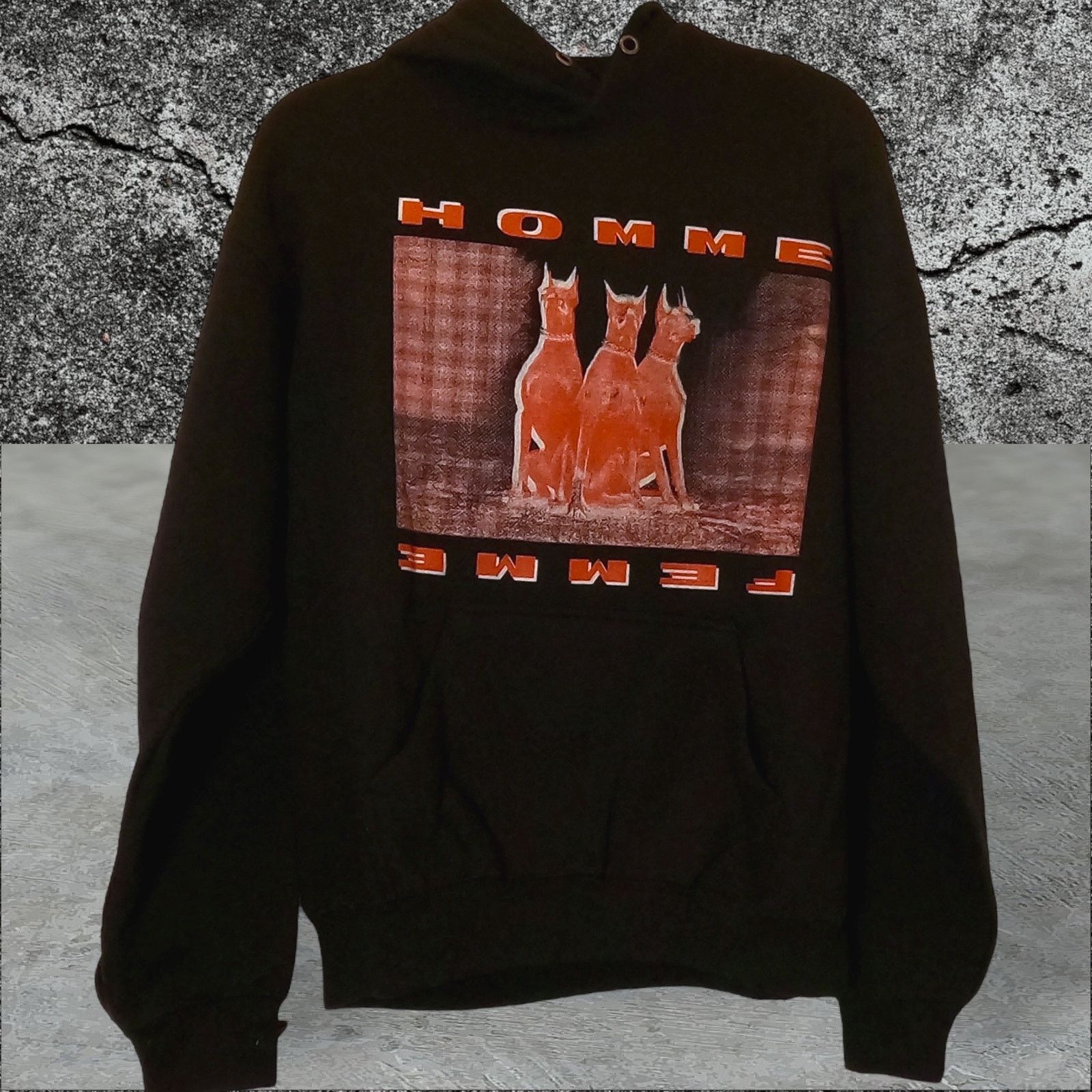 Homme + Femme La •NEW• Homme+Femme LA • Doberman Triplets Black Hoodie • MED Size US M / EU 48-50 / 2 - 1 Thumbnail