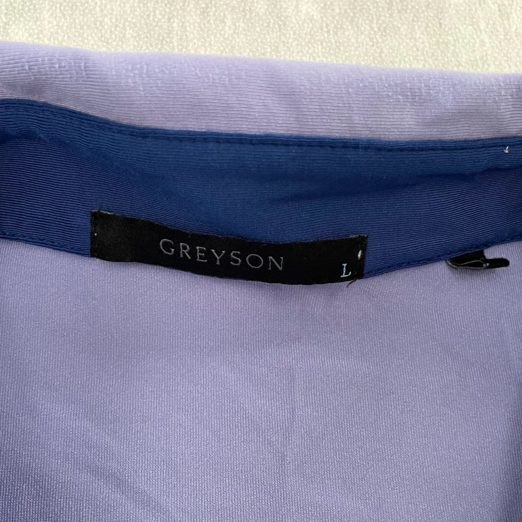 Vintage Greyson Polo Shirt Adult Large Purple Logo Stretch Golf Mens L Size US L / EU 52-54 / 3 - 5 Thumbnail