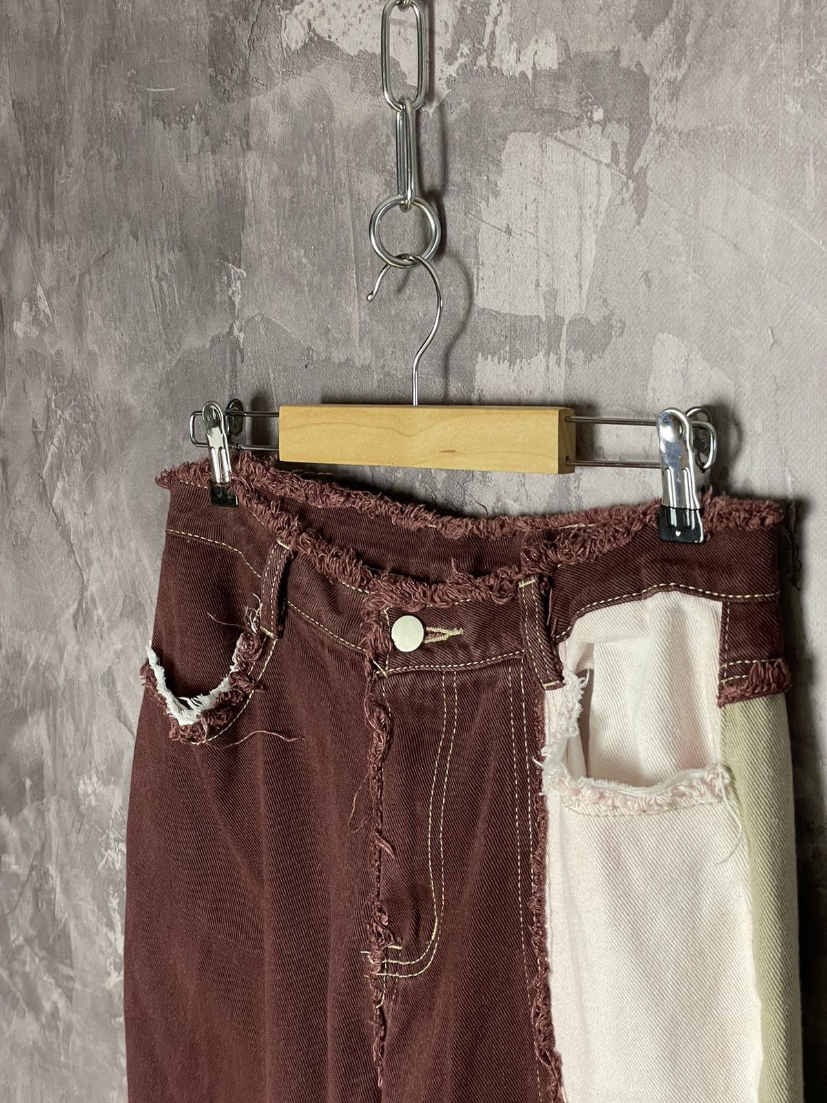 Vintage Vintage Japanese Patchwork Jeans y2k streetwear Size 28" / US 6 / IT 42 - 7 Thumbnail