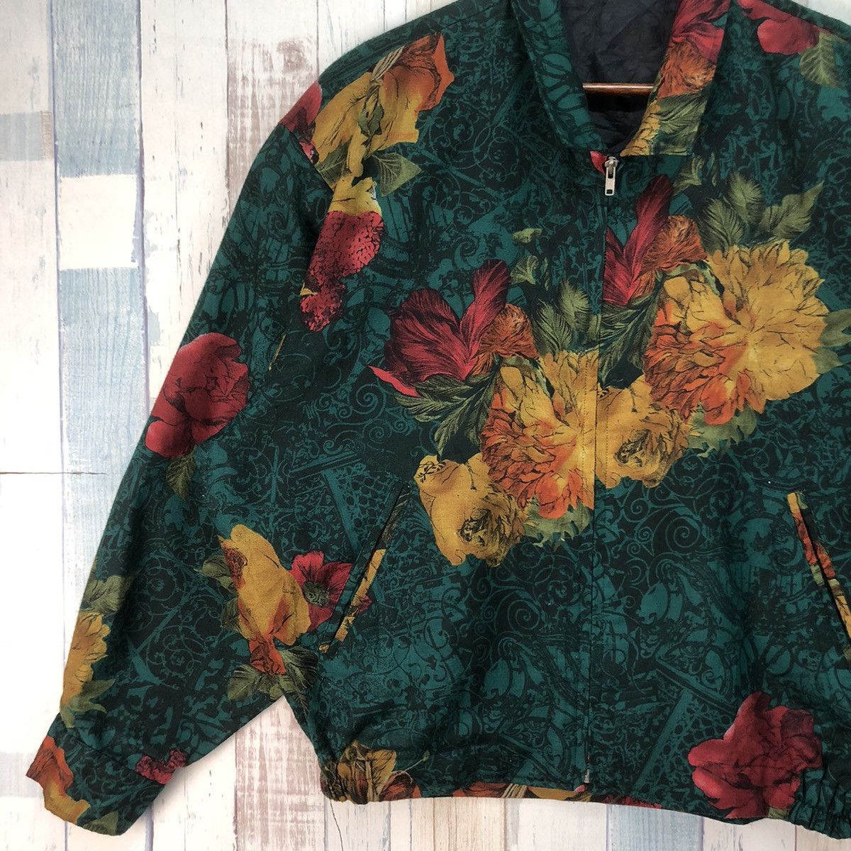 Japanese Brand × Vintage Vintage 90s Fullprint Floral Jacket Size XXL / US 16-18 / IT 52-54 - 6 Thumbnail