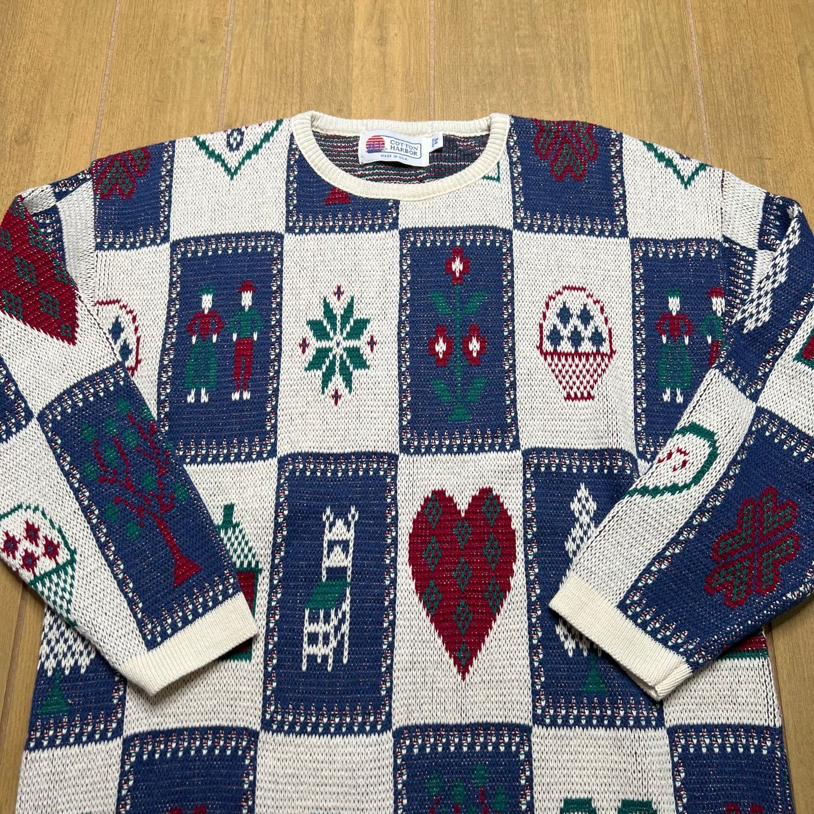 Vintage Vintage Cotton Harbor Sweater USA Made Patchwork PS women Size S / US 4 / IT 40 - 9 Thumbnail