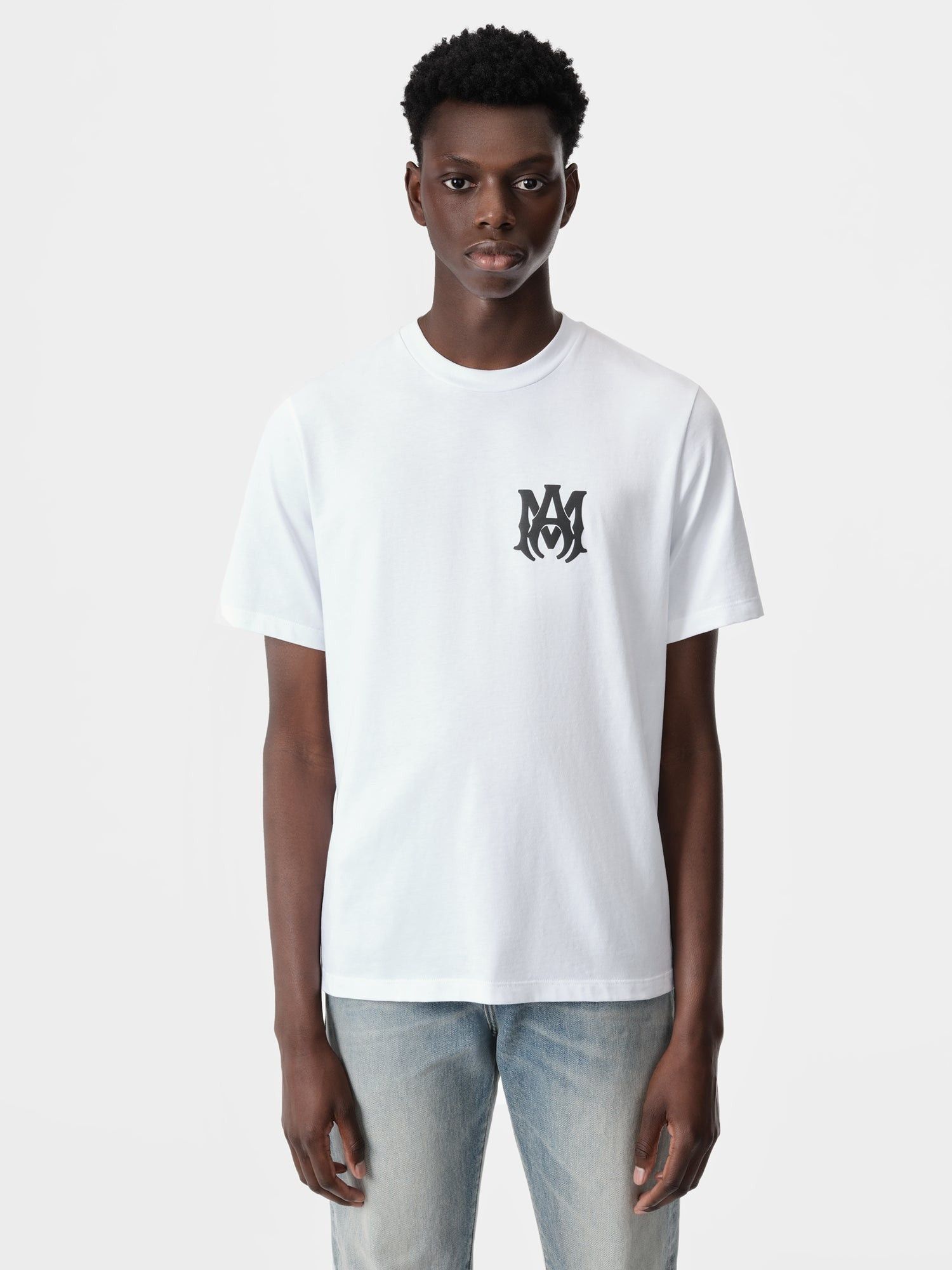 Amiri oc11z0225 MA Core Logo Shirt Sleeve T-Shirt in White Size US M / EU 48-50 / 2 - 4 Thumbnail