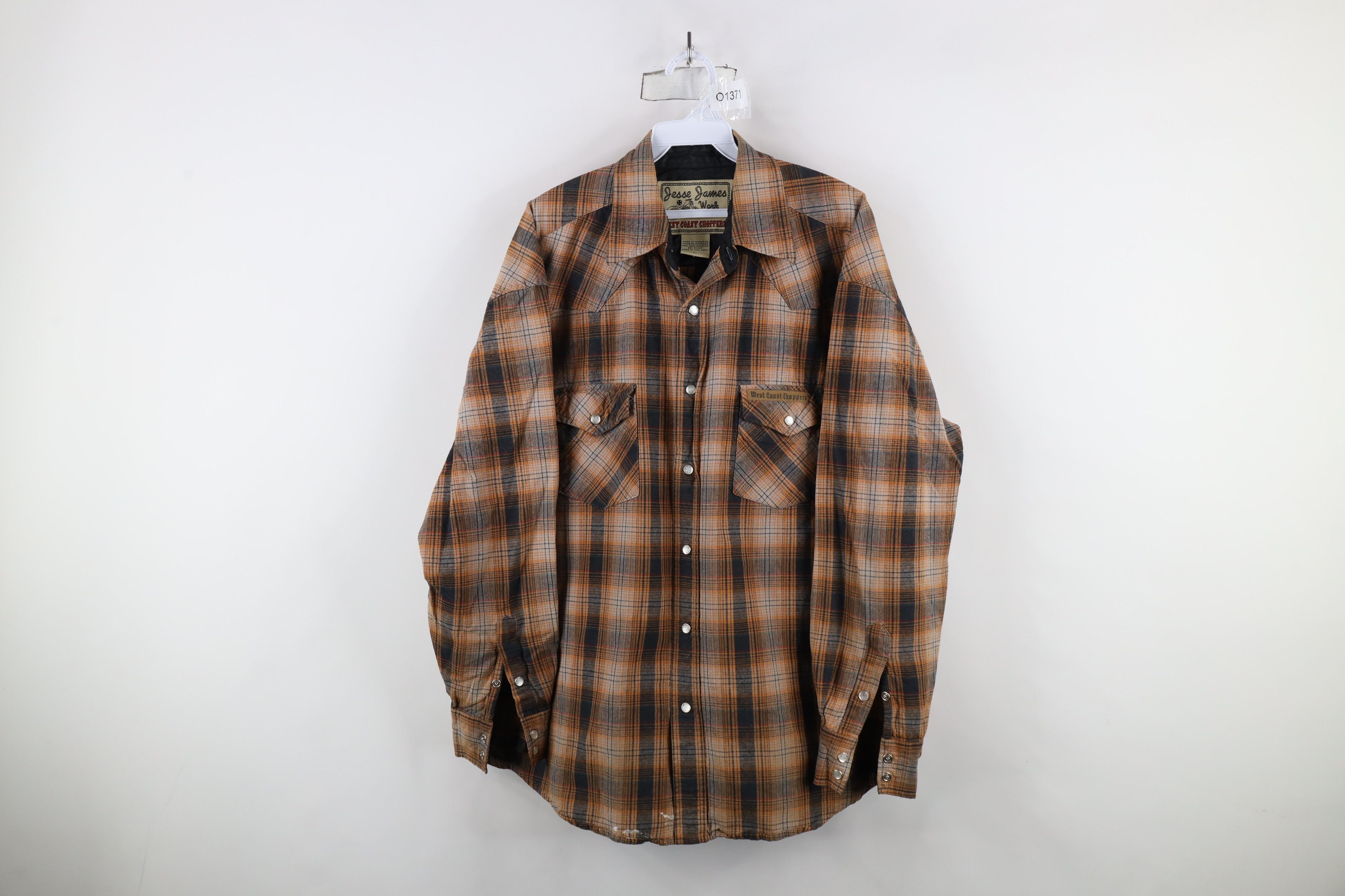 Vintage Vintage West Coast Choppers Jesse James Snap Button Shirt Size US L / EU 52-54 / 3 - 1 Thumbnail