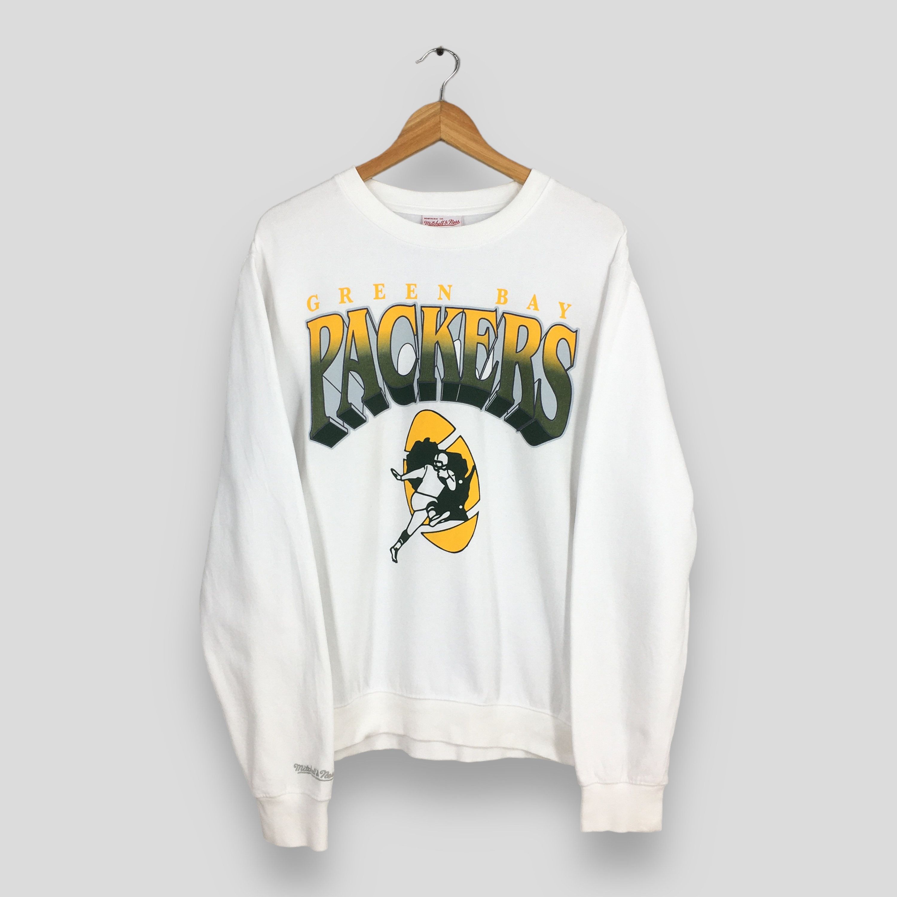 NFL × Vintage Vintage Green Bay Packers NFL White Sweatshirt Large Size US L / EU 52-54 / 3 - 1 Thumbnail