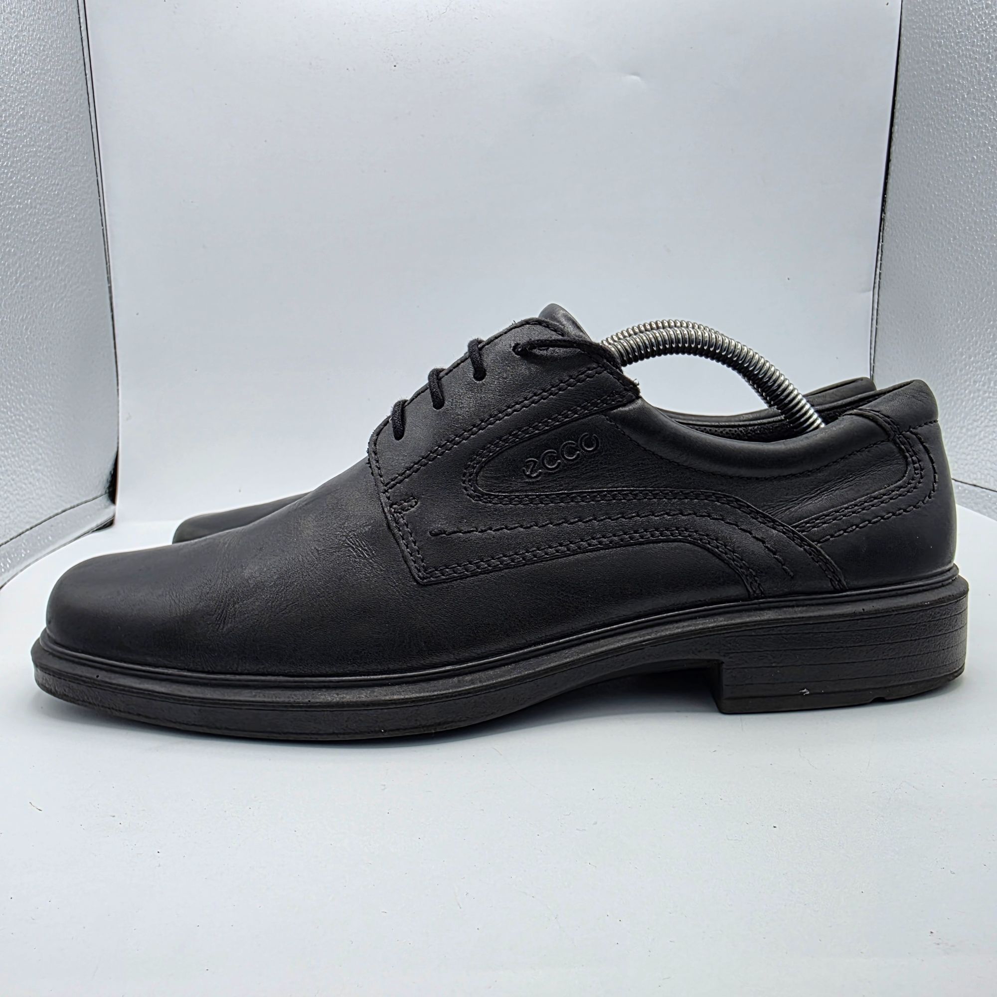 Ecco ECCO Helsinki Mens Size 9.5 Black Plain Toe Dress Shoes Oxfo Size US 9.5 / EU 42-43 - 13 Thumbnail