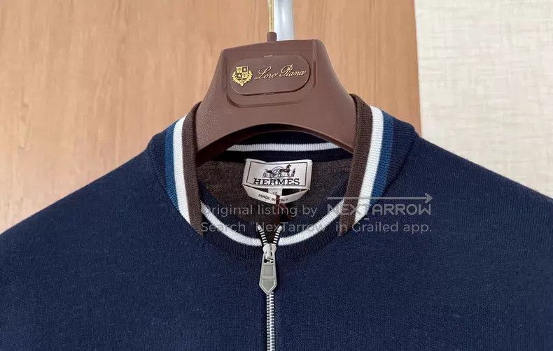 Hermes Hermes Lightweight cashmere and silk cardigan Size US XS / EU 42 / 0 - 2 Thumbnail