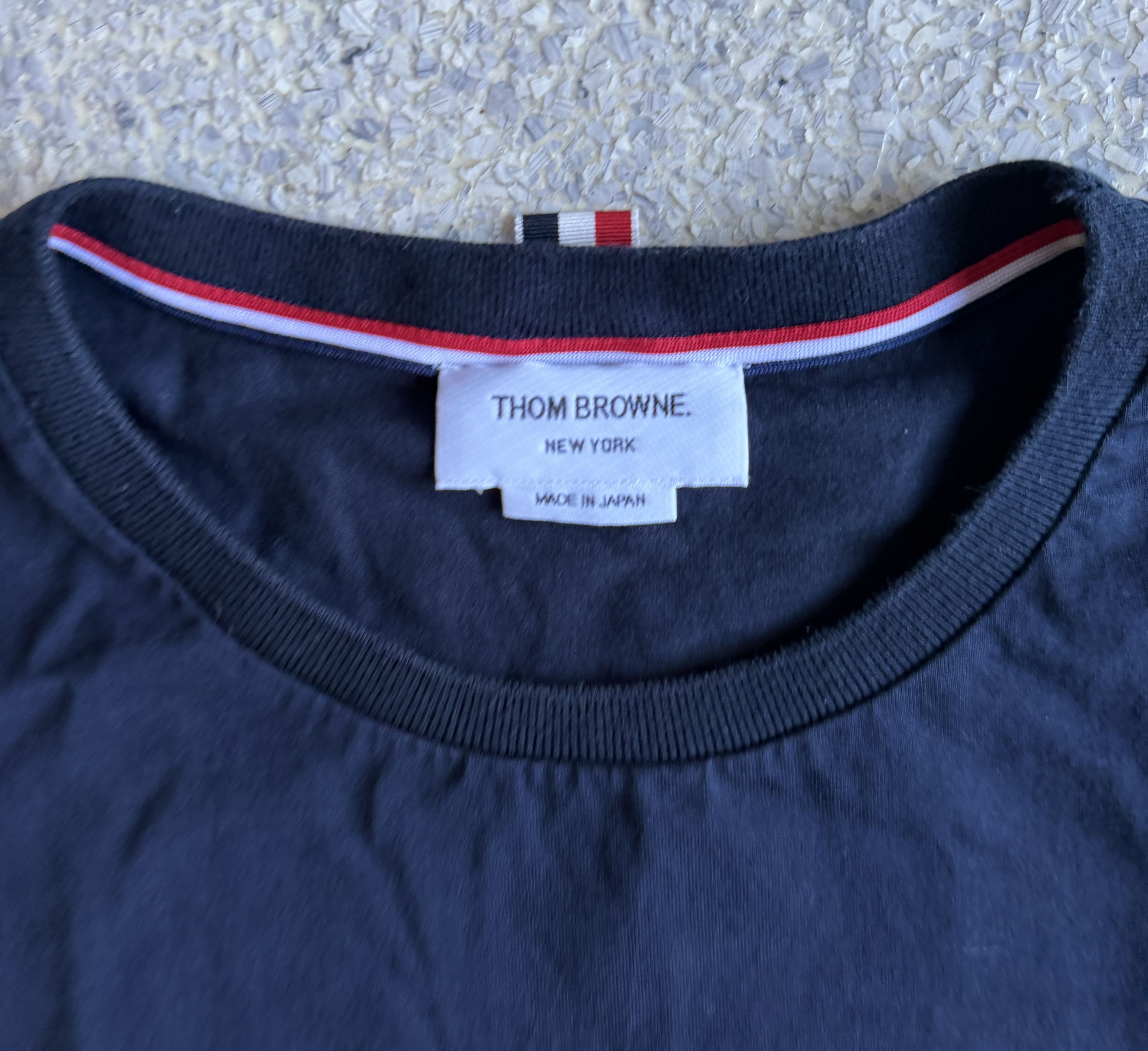 Thom Browne Thom Browne Navy T-Shirt Size 5 Japan Size US XXL / EU 58 / 5 - 9 Thumbnail
