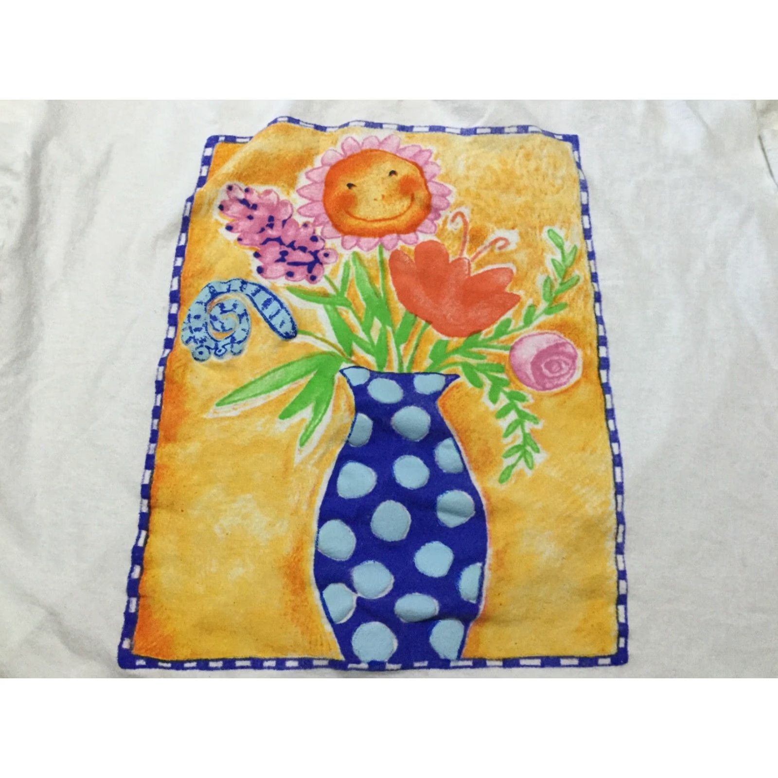 Vintage Sunshine Flowers in Vase T-Shirt One Size Fits All Size ONE SIZE - 2 Thumbnail