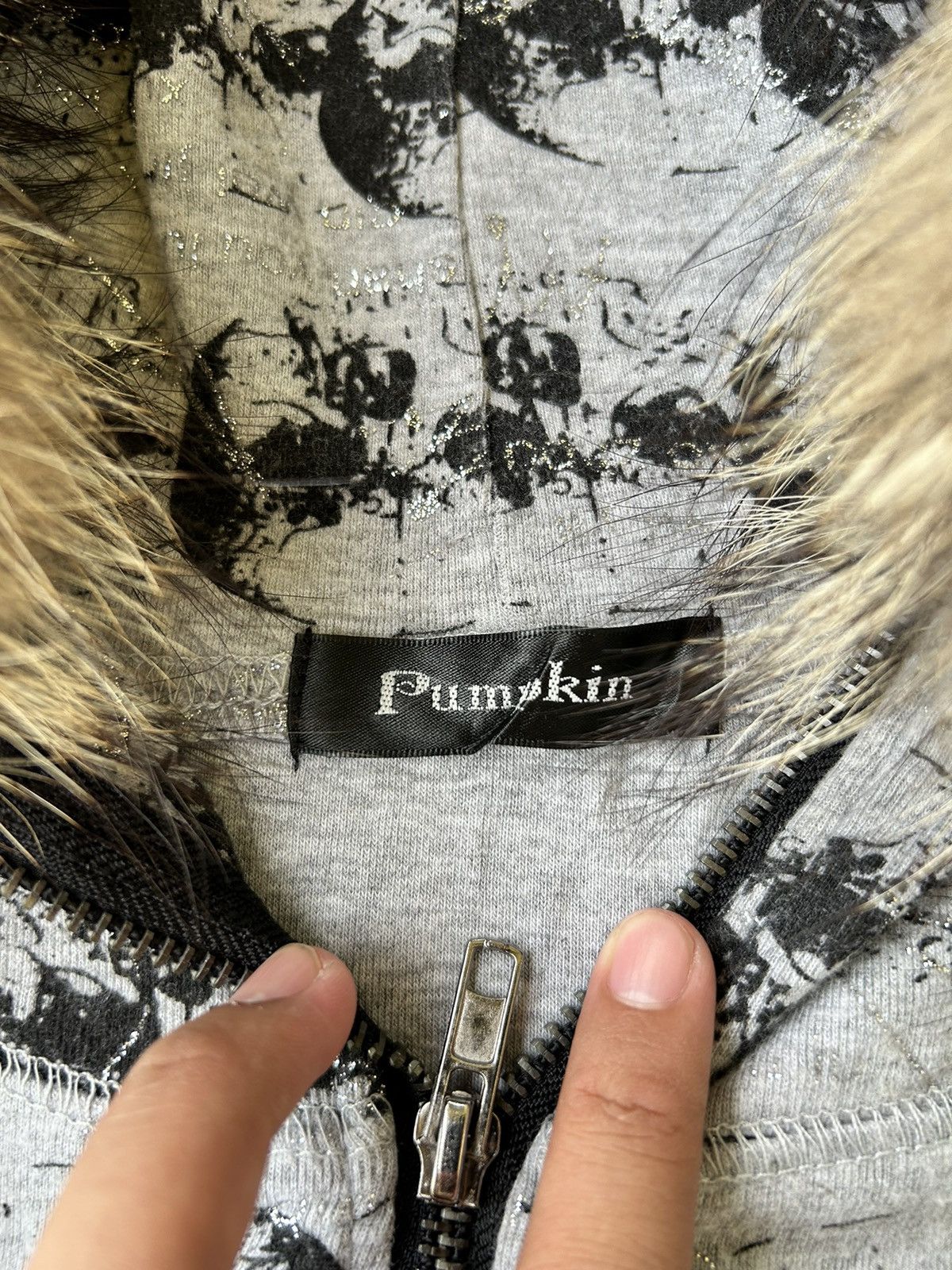 Japanese Brand Fur zip hoodie pumpkin skull style Ifsixwasnine lgb Size US S / EU 44-46 / 1 - 10 Thumbnail