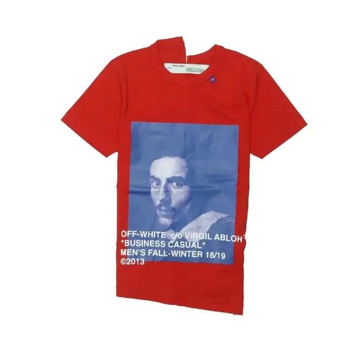 Off-White Off-White Portrait Print Irregular Short Sleeve T-Shirt 0079 Size US L / EU 52-54 / 3 - 1 Thumbnail