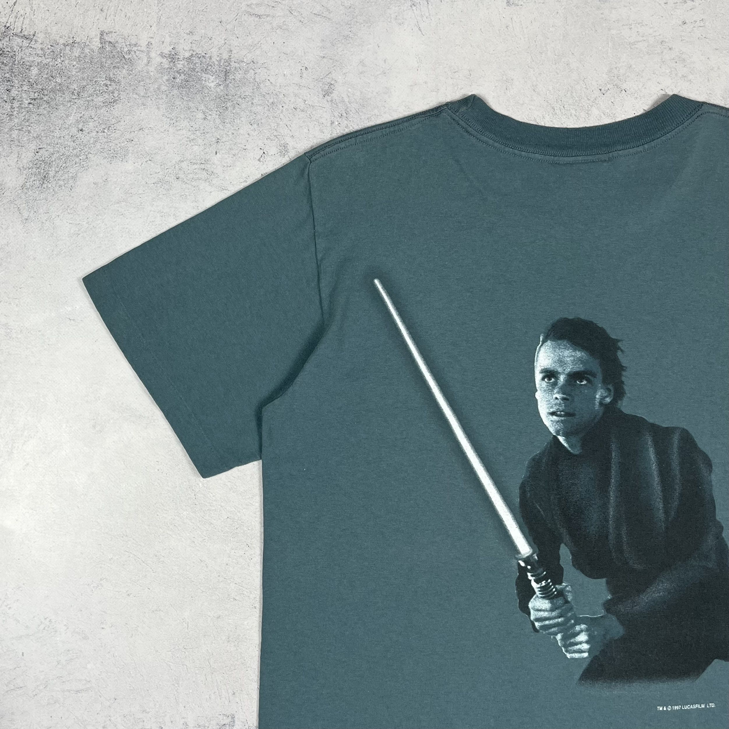 Star Wars Vintage Luke Skywalker Star Wars Rare Movie T Shirt 1997 Size US L / EU 52-54 / 3 - 6 Thumbnail