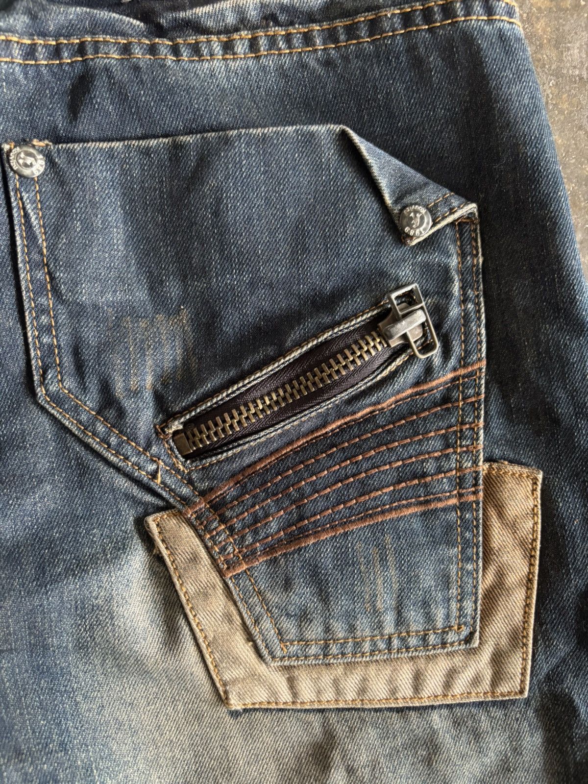 Hysteric Glamour Washed rusty whiskered jeans western bikers style grunge Size US 30 / EU 46 - 15 Thumbnail