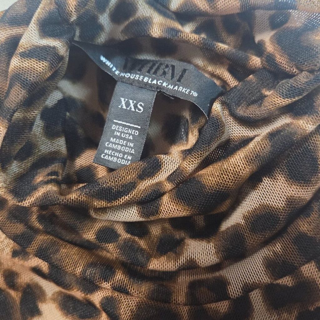 White House Black Market White House BMarket-Leopard Print Long Sleeve blouse–Y2K XXS Size XXS / US 00 / IT 34 - 5 Thumbnail