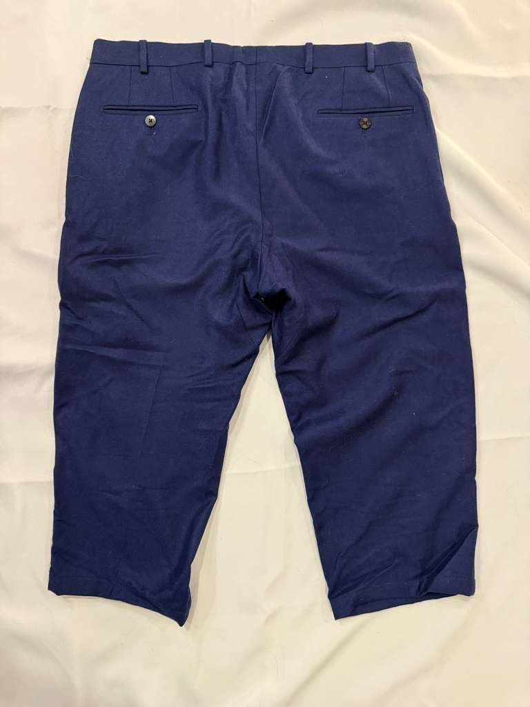 Other Electric Blue Cropped Pants with Real Leather Detail Size US 32 / EU 48 - 6 Thumbnail
