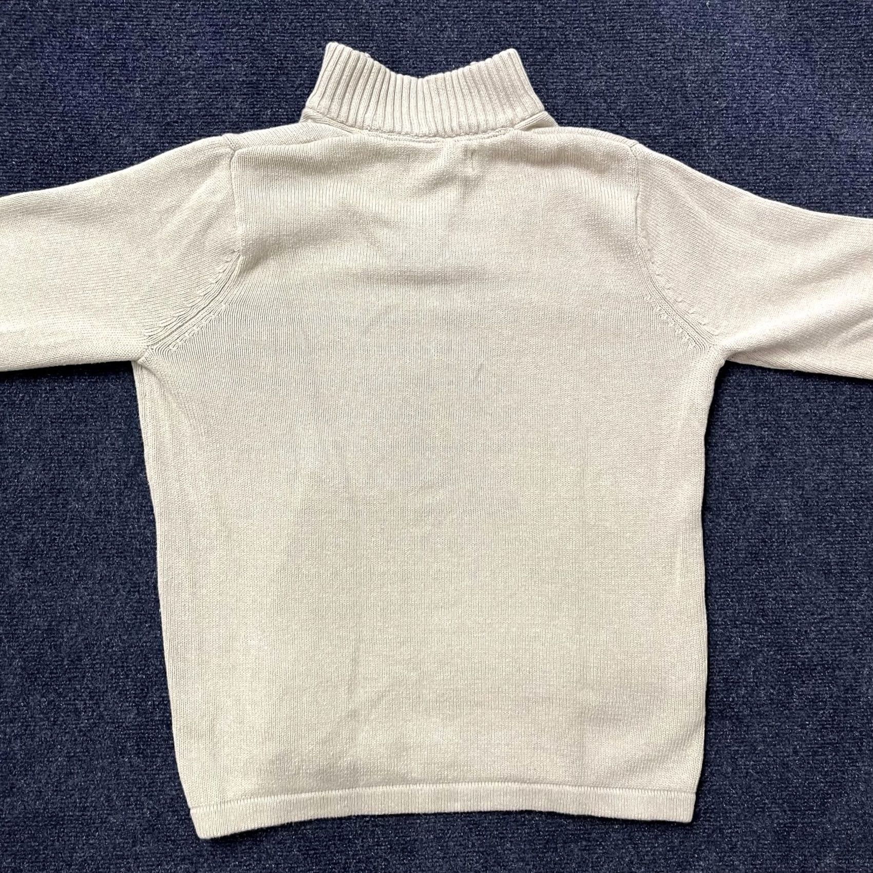 Eddie Bauer Eddie Bauer Sweater Mens M Beige 1/4 Zip Mock Neck Striped Knit Pullover Size US M / EU 48-50 / 2 - 5 Thumbnail