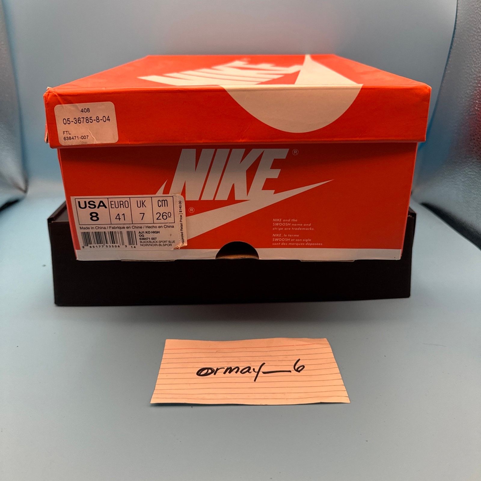 Nike Nike AJ1 KO High Og Royal m8 w9.5 Size US 8 / EU 41 - 7 Thumbnail