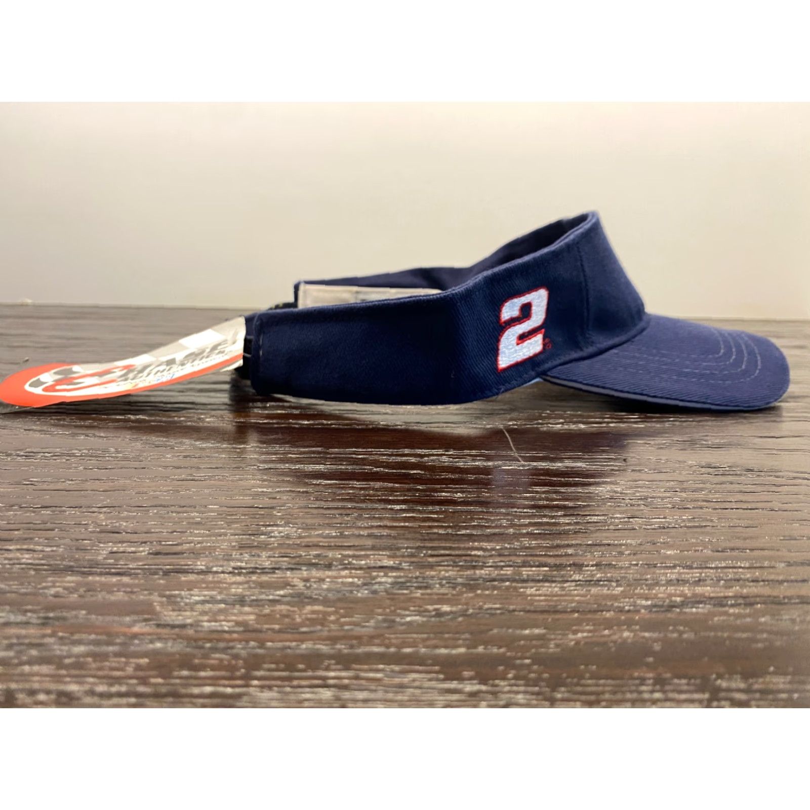 Chase Authentics VINTAGE NASCAR Chase Authentics Men's Blue Cotton Twill Adjustable Visor Racing Cars One Size Size ONE SIZE - 4 Thumbnail