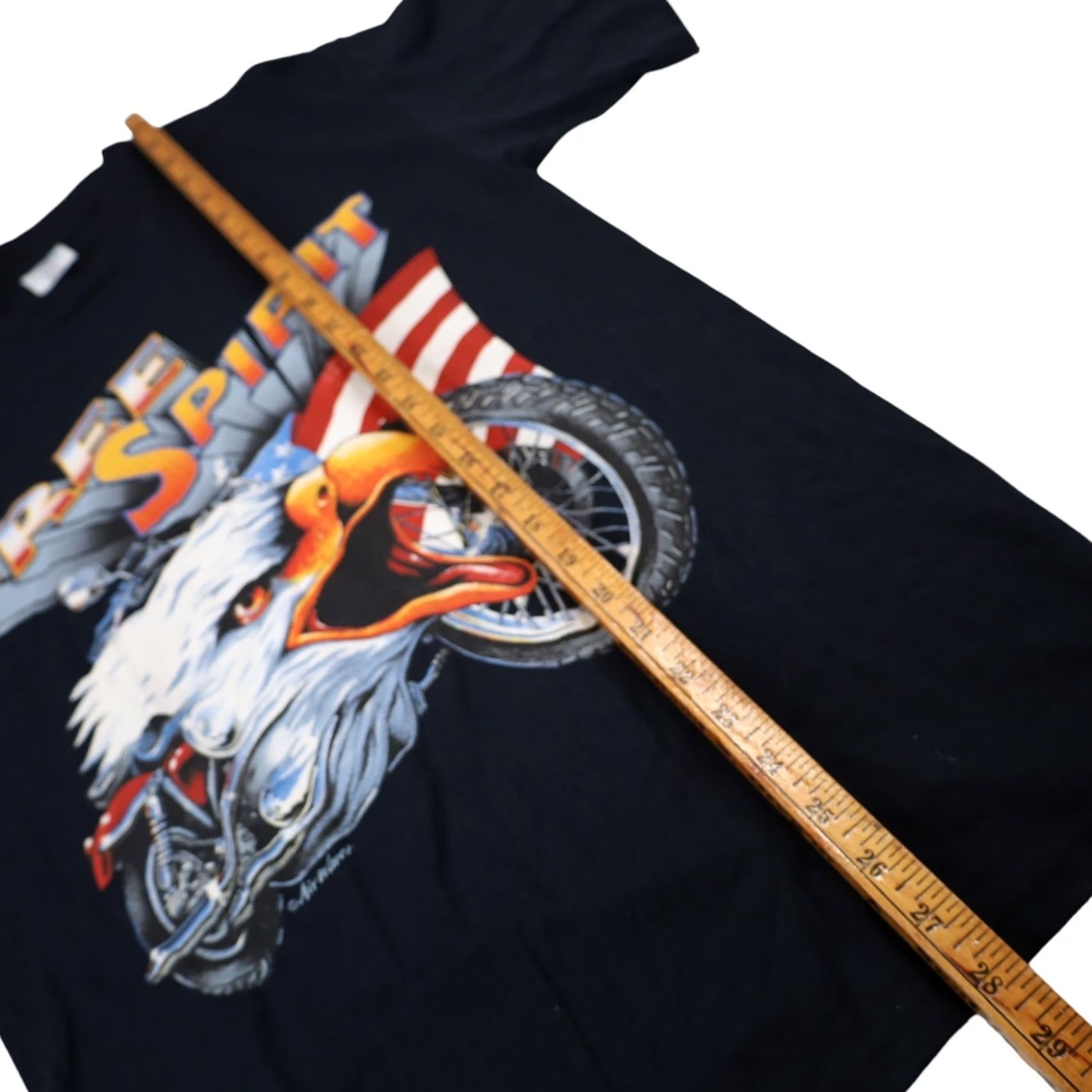 Vintage VINTAGE Free Spirit Motorcycled Eagle Mens T-Shirt Black Medium Graphic Shirt Mens Size US M / EU 48-50 / 2 - 8 Thumbnail