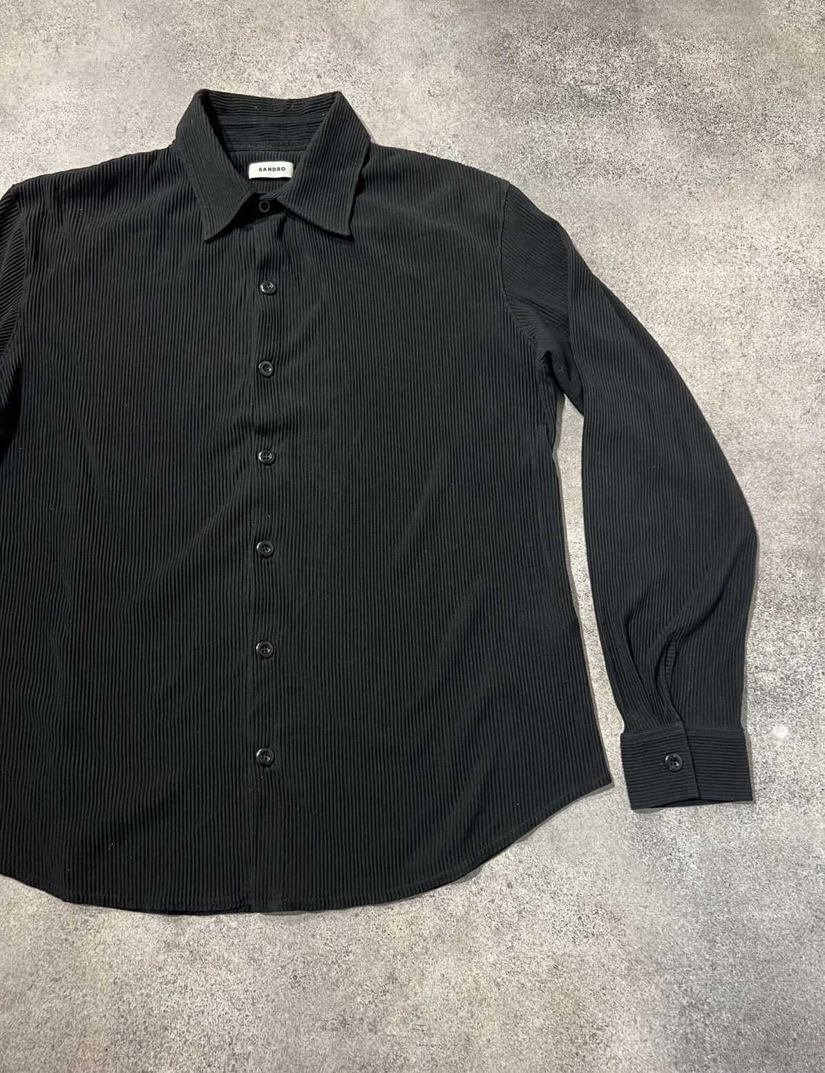 Sandro Sandro soft black shirt Size US L / EU 52-54 / 3 - 3 Thumbnail