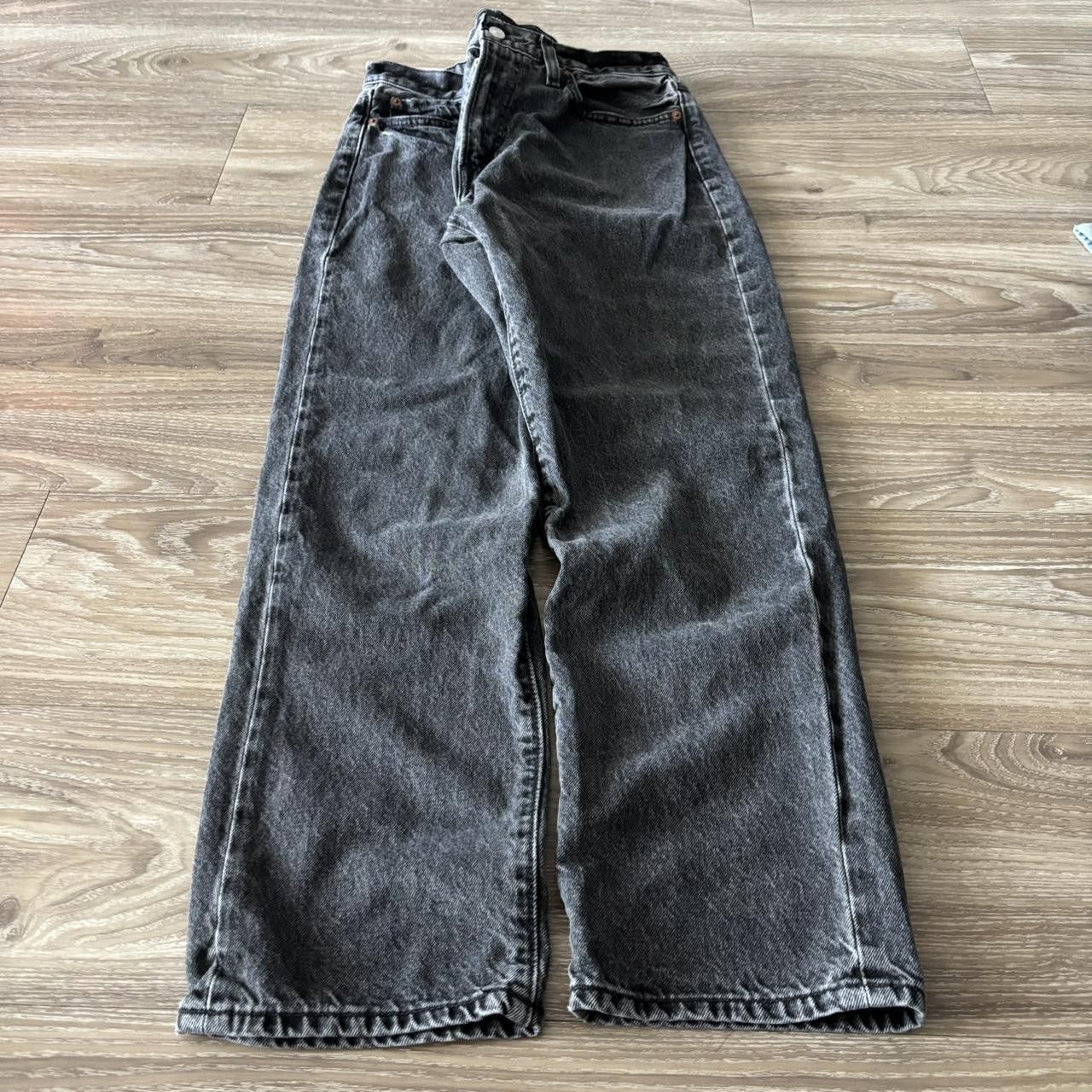 Abercrombie & Fitch Crazy Vintage Y2K/2000s Grunge Abercrombie Black Essential Denim Jeans! Size US 31 - 3 Thumbnail