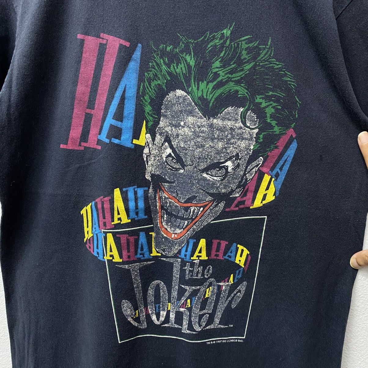 DC Comics Vintage 80s THE JOKER Dc Comics Faded Graphic Tee Size US M / EU 48-50 / 2 - 2 Thumbnail