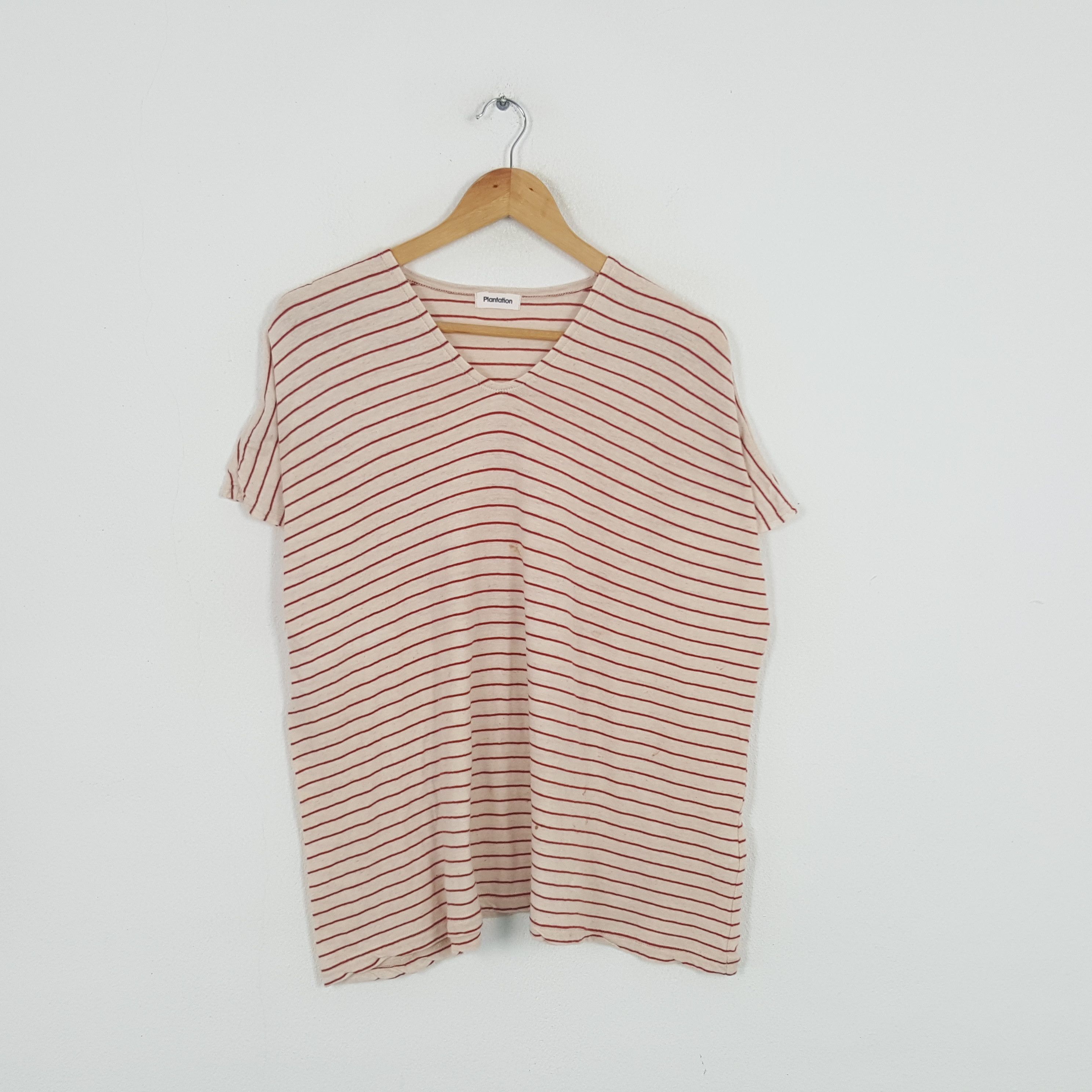 Issey Miyake × Japanese Brand × Vintage Vintage Plantation by Issey Miyake Japanese Stripe Tshirt Size M / US 6-8 / IT 42-44 - 1 Thumbnail