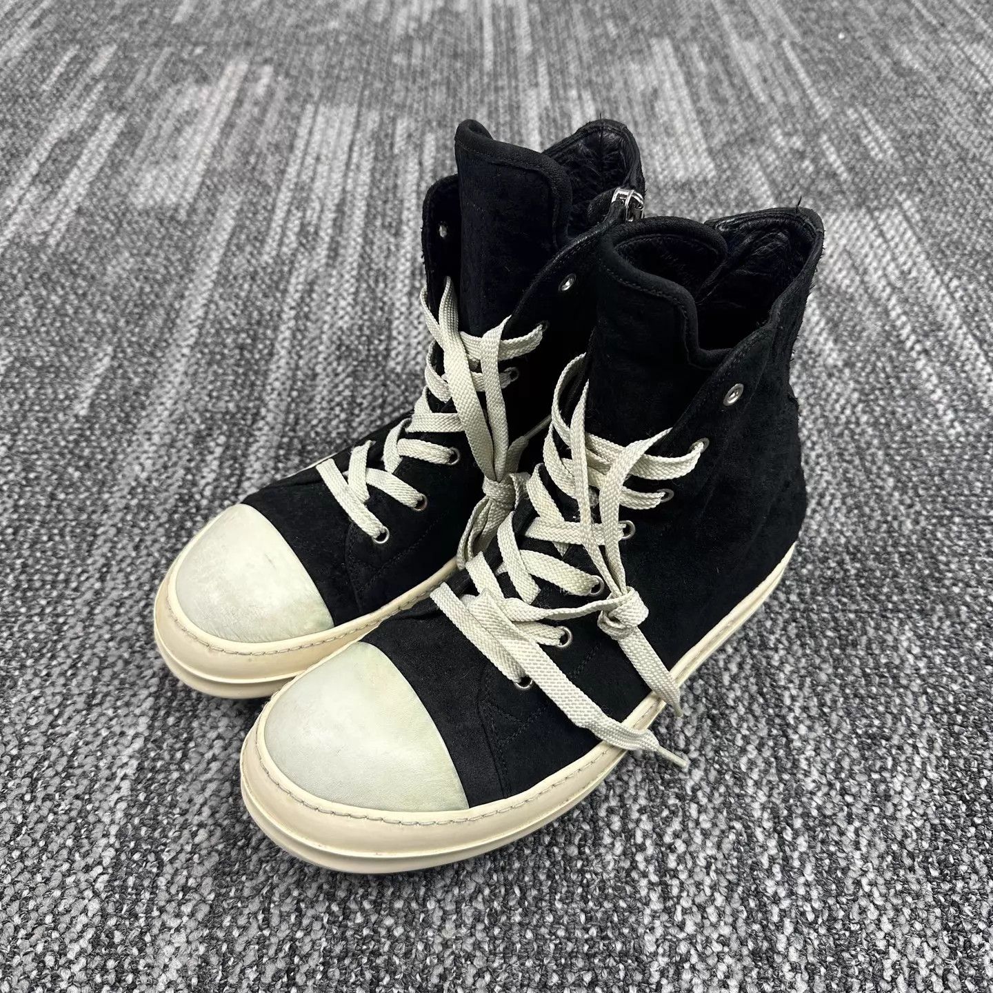 Rick Owens Rick Owens High Top Black White Sneakers 41 Size US 8.5 / EU 41-42 - 1 Thumbnail