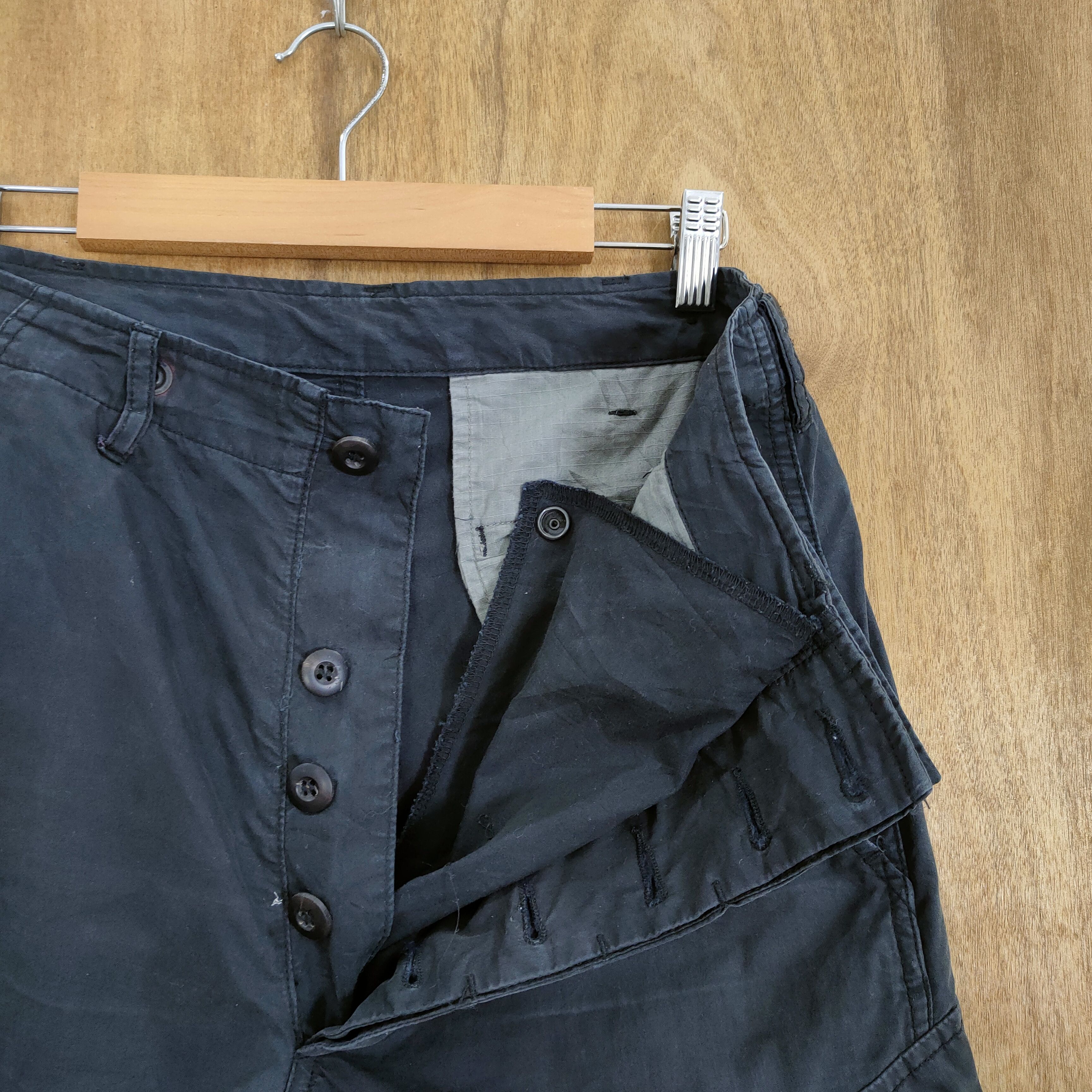 N.Hoolywood N.HOOLYWOOD BLACK CARGO PANTS Size US 31 - 8 Thumbnail