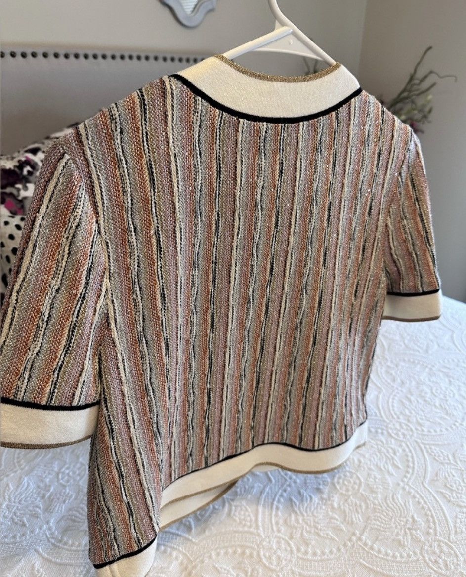 Ramy Brook NWT Ramy Brook Sterling sequined knit short-sleeve jacket S Size S / US 4 / IT 40 - 5 Thumbnail