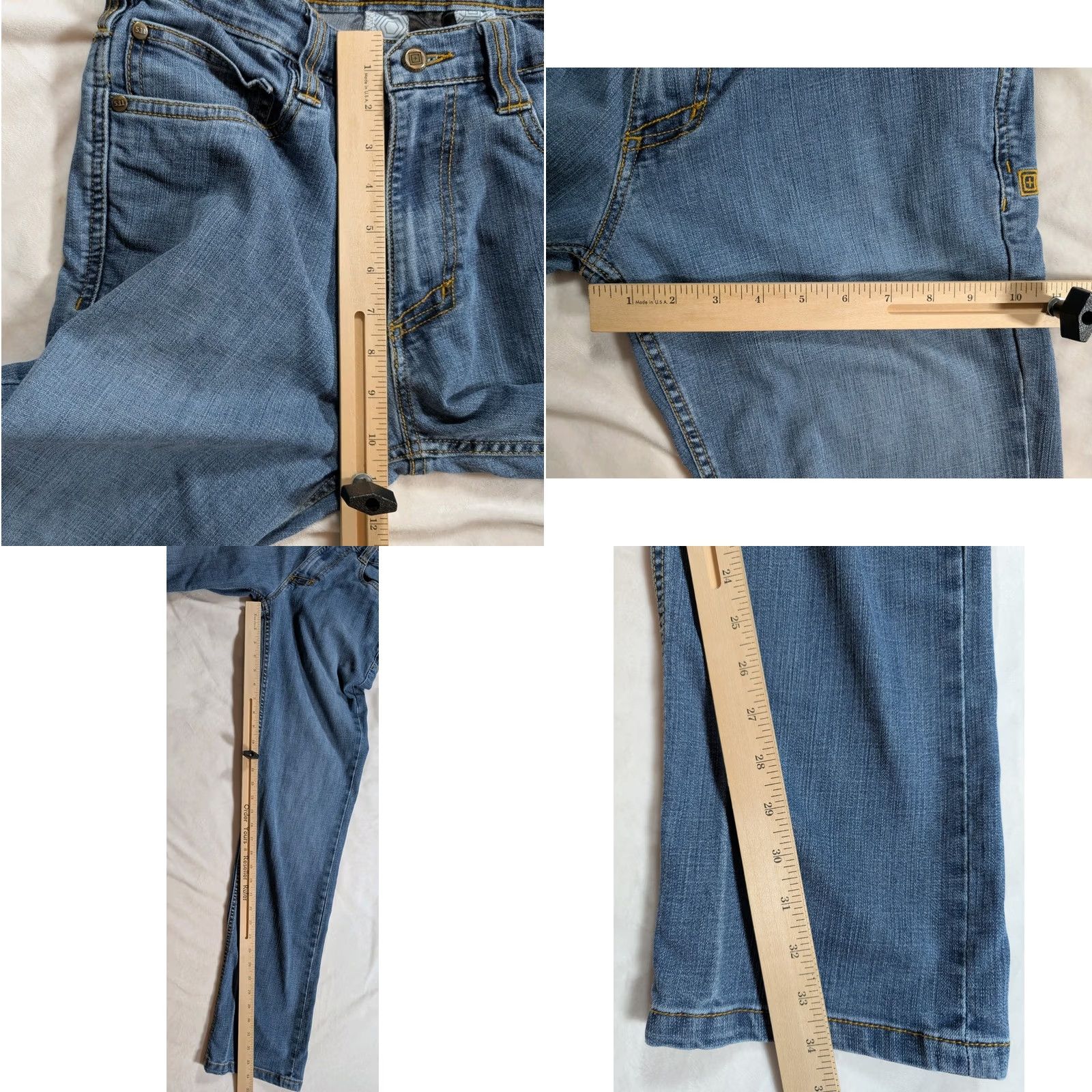 Vintage 5.11 Tactical Defender Stretch Jeans 7-Pocket Blue Denim Mens 30x34 Regular Regular XS? Size US 30 / EU 46 - 8 Thumbnail