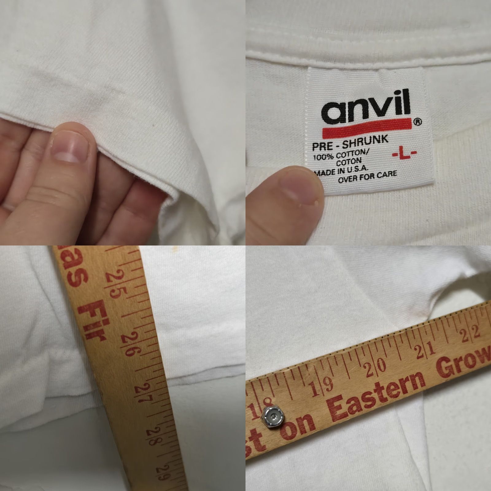 Anvil VINTAGE Leann Rimes Concert Tour T-Shirt L White 1997 Country Single Stitch Mens Regular L Size US L / EU 52-54 / 3 - 8 Thumbnail